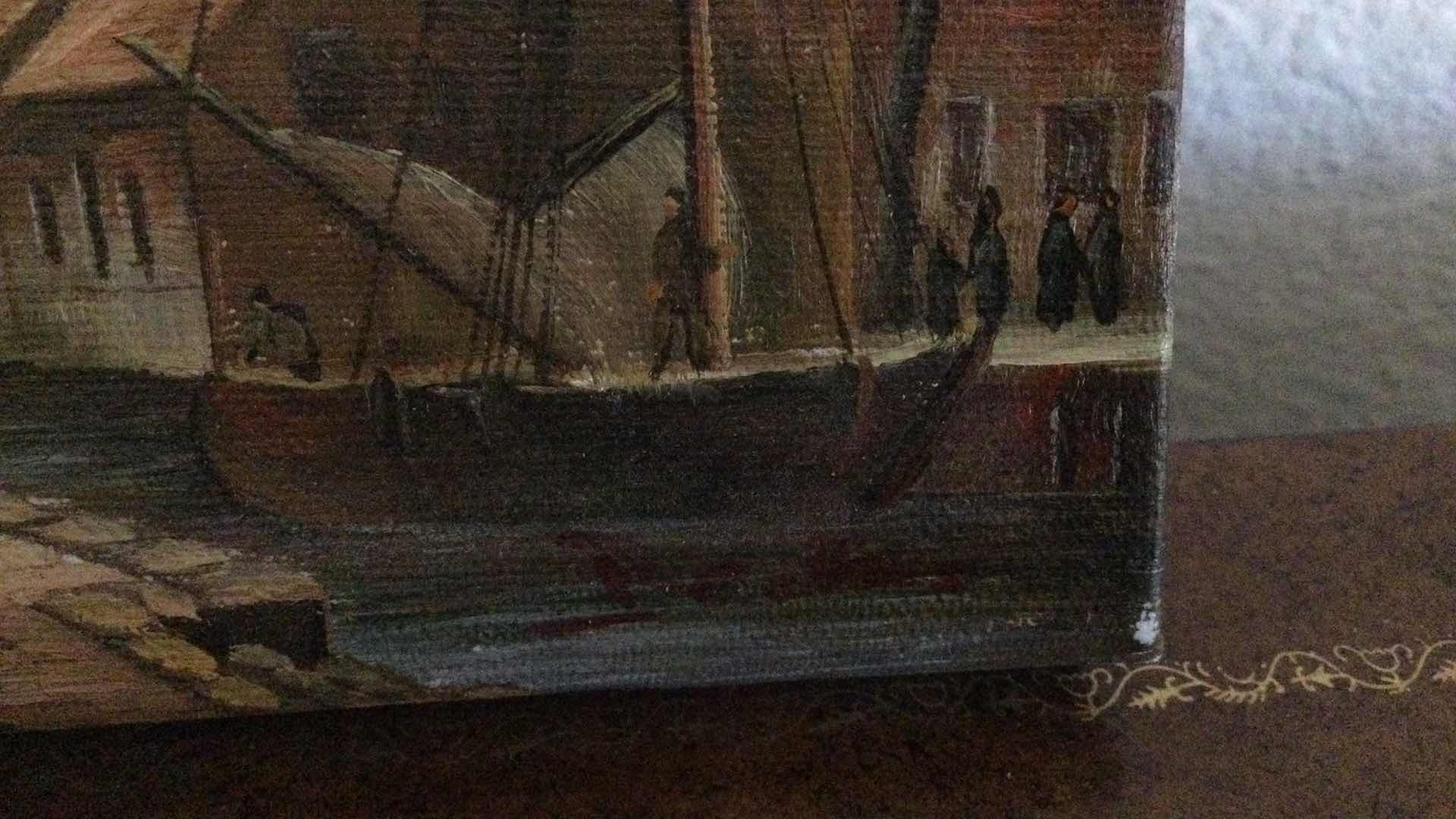 Photo 1 of FRAMED ARTIST SIGNED PAINTING ON CANVAS 13” X 11”