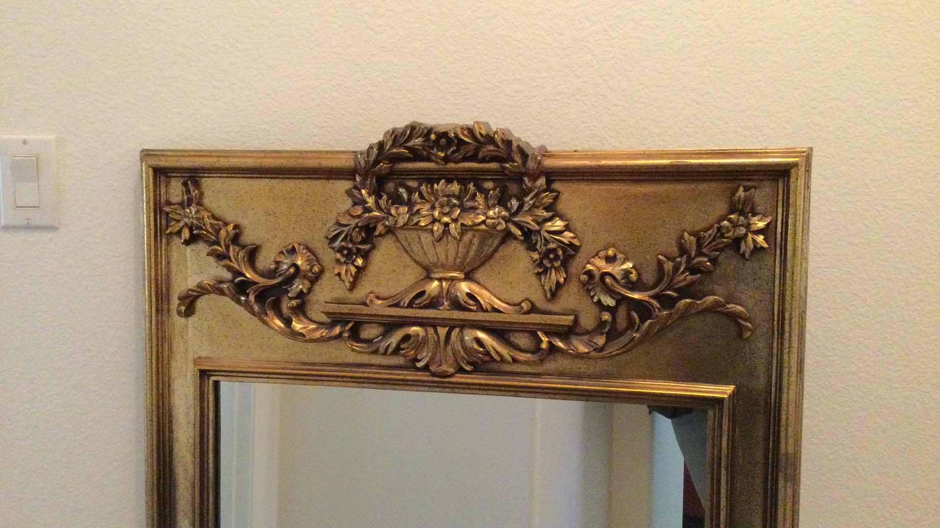 Photo 1 of ORNATE GOLD FRAMED WALL HANG MIRROR 30” X 49”