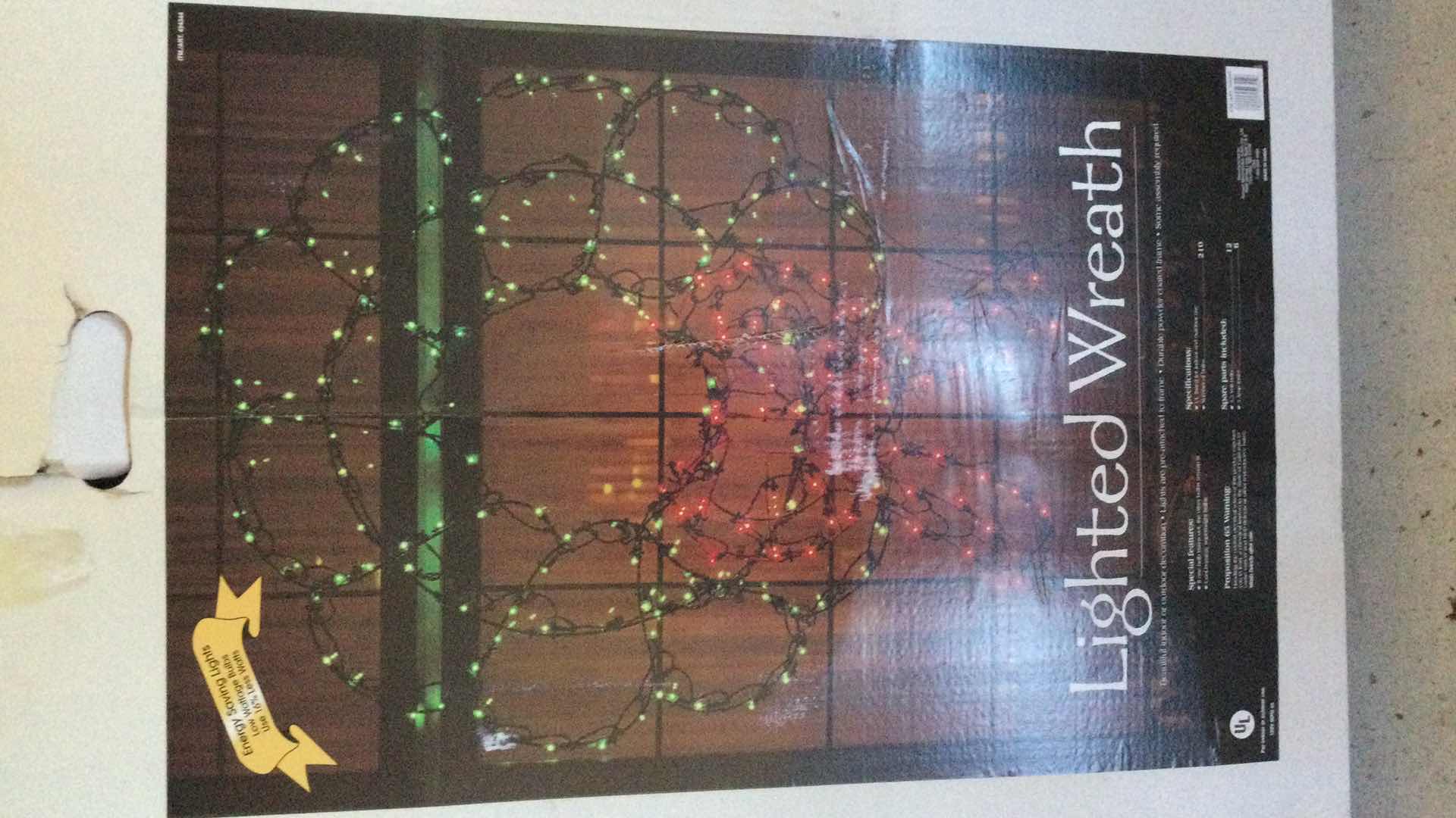 Photo 1 of LIGHTED HOLIDAY WREATH 40” X 45”