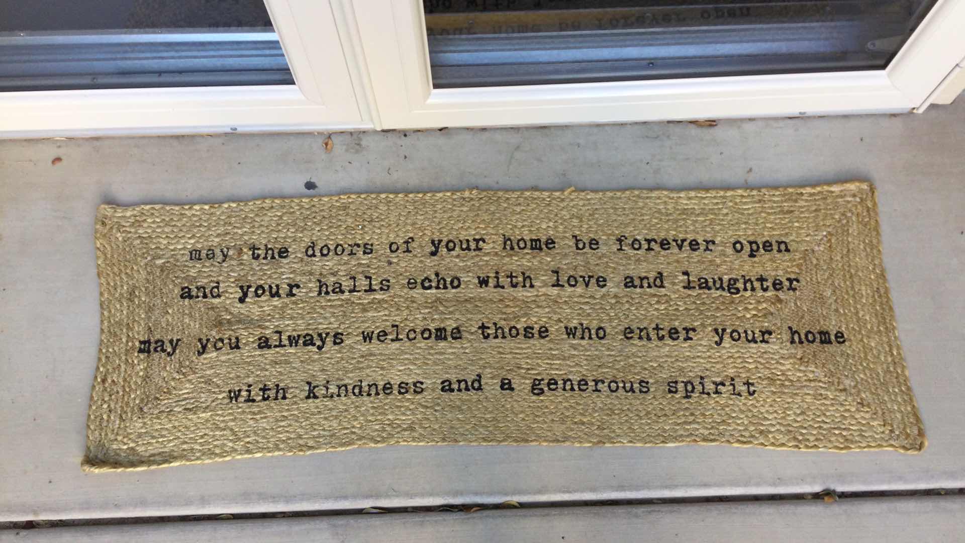 Photo 1 of SENTIMENTS WEAVE DOOR MAT 50” X 18”