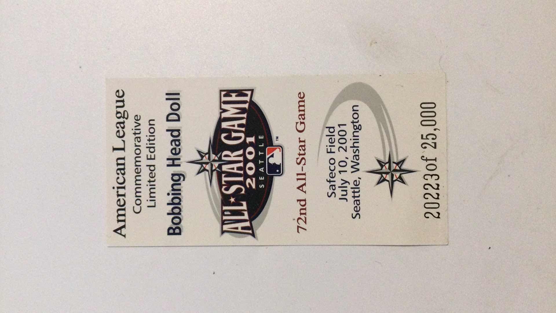 Photo 7 of BOBBING HEAD DOLL LIMITED EDITION ALL STAR GAME 2001 SEATTLE