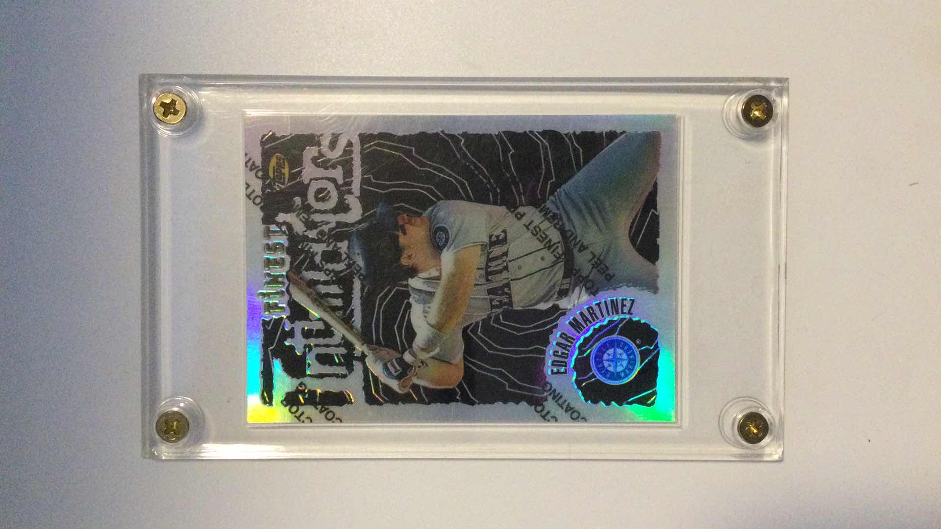 Photo 1 of 1996 FINEST INTIMIDATORS EDGAR MARTINEZ #35 (UNCOMMON SILVER W. PEEL-MARINERS)