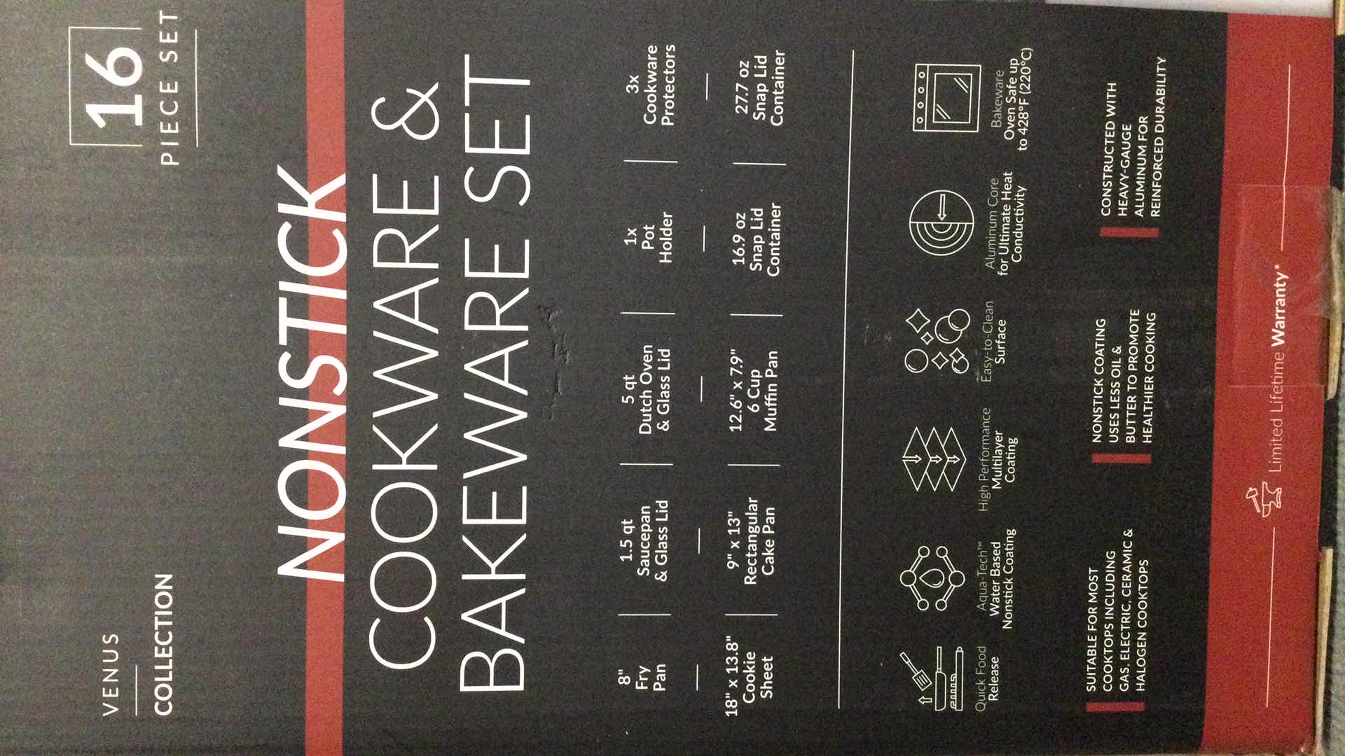 Photo 1 of NEW BKLYN VENUS COLLECTION 16PC NON-STICK COOK & BAKEWARE SET