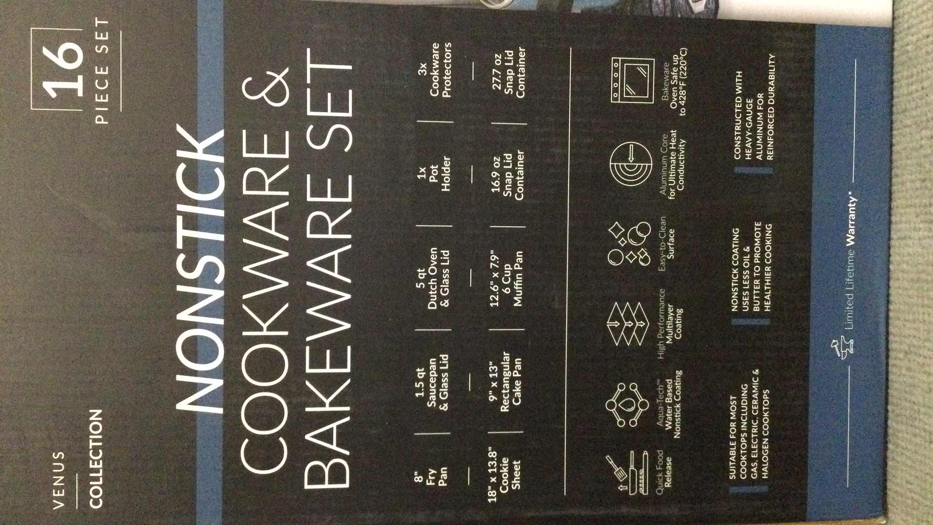 Photo 1 of NEW BKLYN VENUS COLLECTION 16PC NON-STICK COOK & BAKEWARE SET