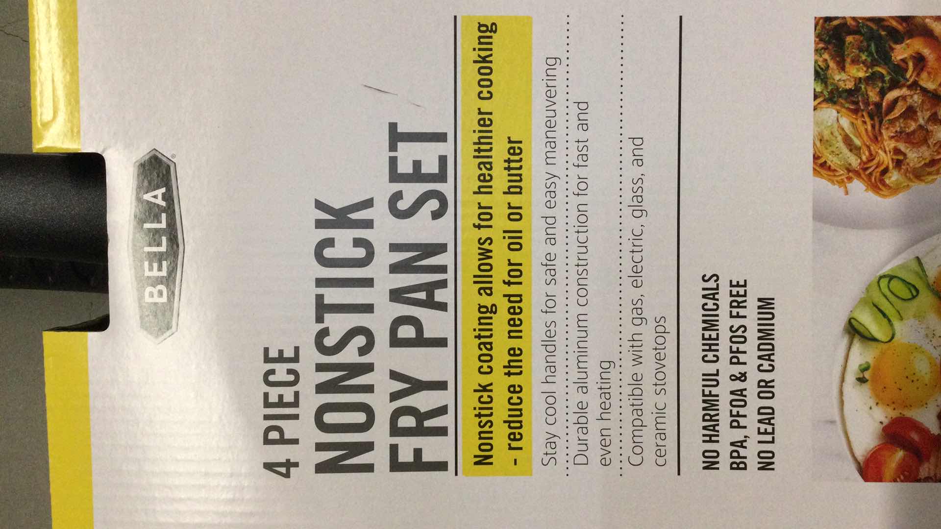 Photo 1 of NEW BELLA 4 PC NONSTICK FRY PAN SET