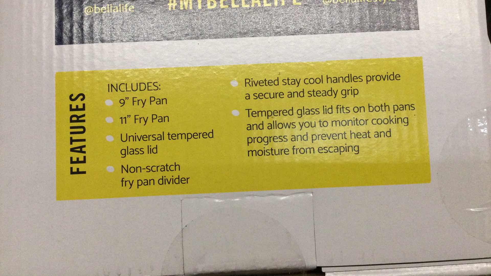 Photo 1 of NEW BELLA 4 PC NONSTICK FRY PAN SET