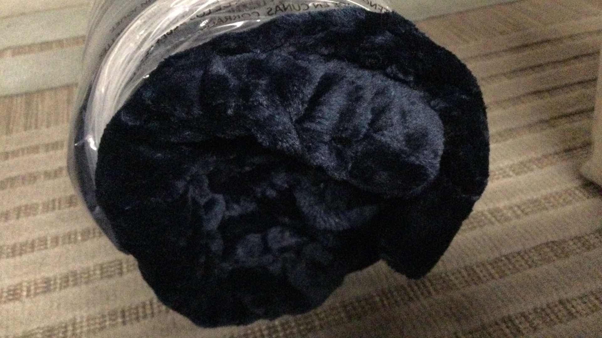 Photo 2 of BEDSURE PLUSH NAVY THROW BLANKET 50” X 60”