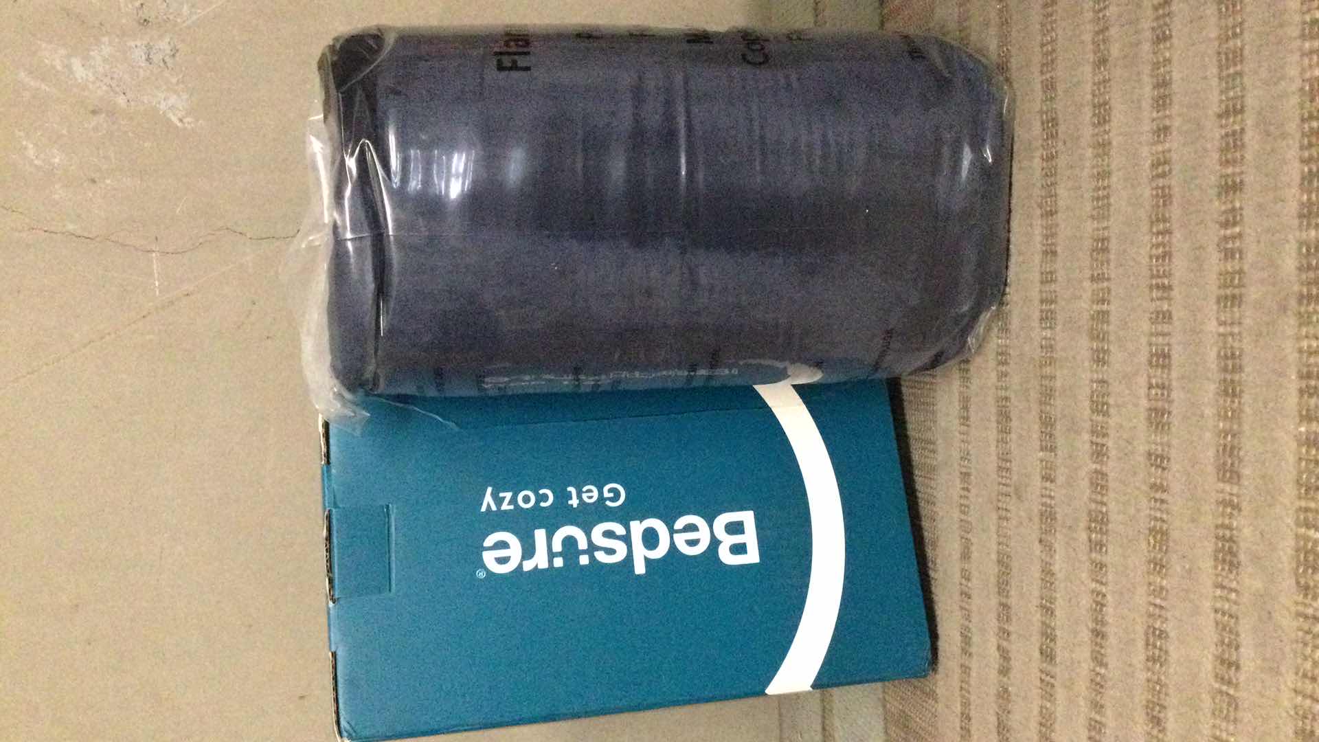 Photo 1 of BEDSURE PLUSH NAVY THROW BLANKET 50” X 60”