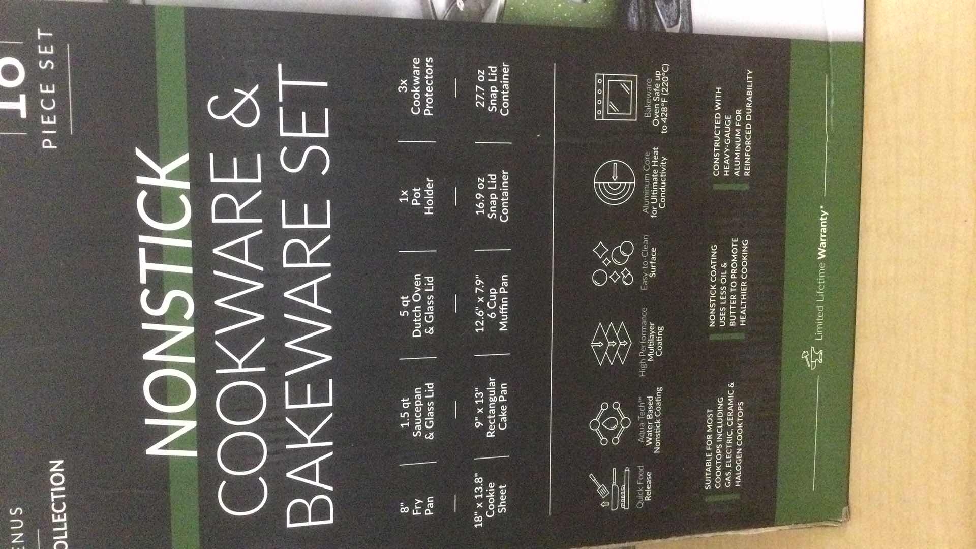 Photo 1 of NEW BKLYN STEELC SELECT 16-PIECE NONSTICK COOK & BAKEWARE SET GREEN