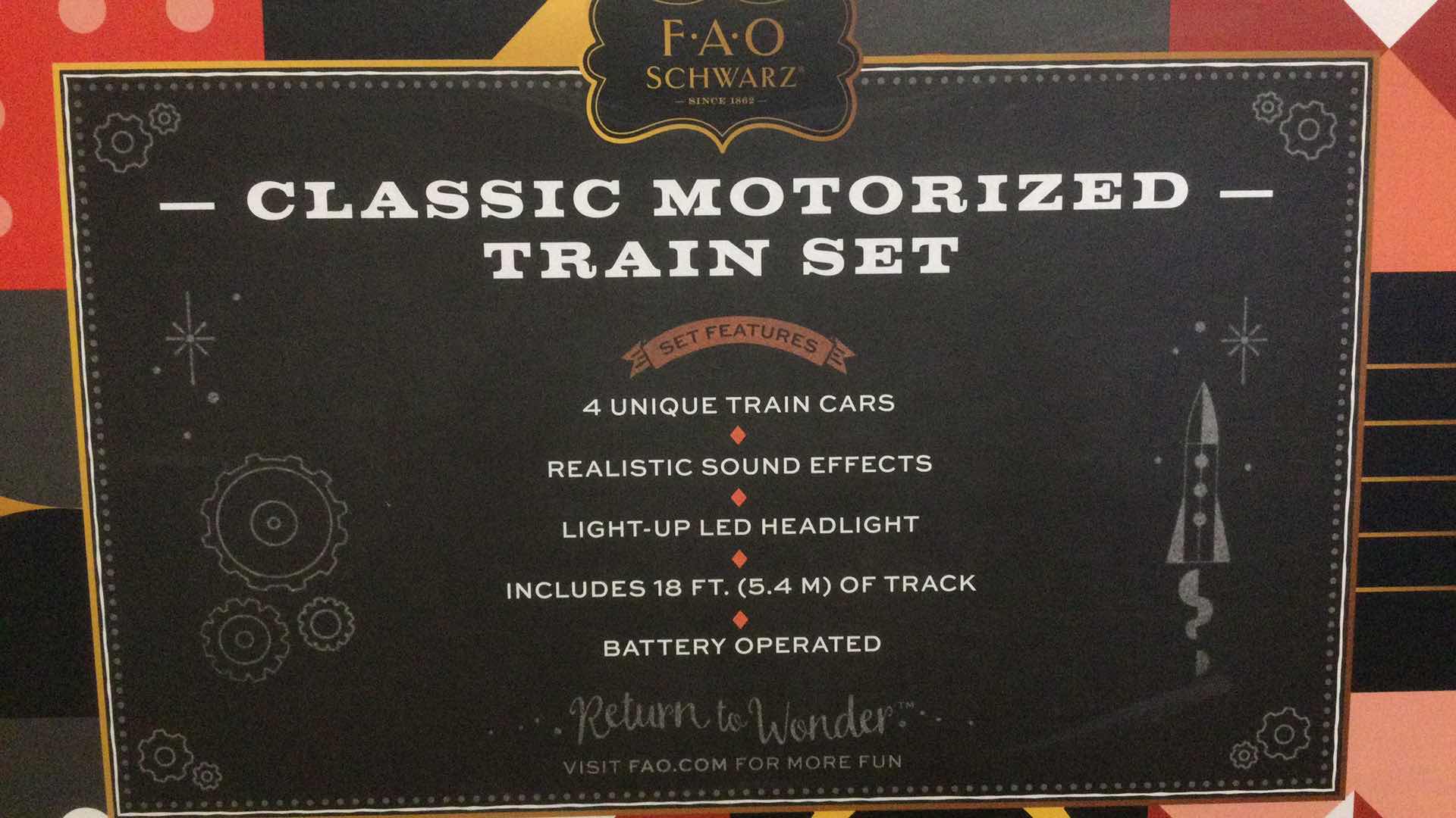 Photo 1 of NEW F.A.O. SCHWARZ TRAIN SET 30- PIECE MOTORIZED