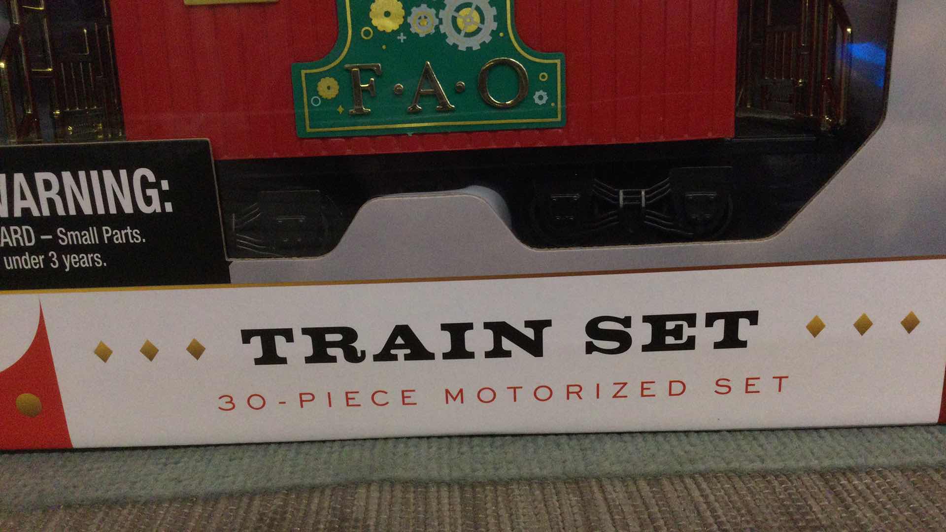 Photo 1 of NEW F.A.O. SCHWARZ TRAIN SET 30- PIECE MOTORIZED