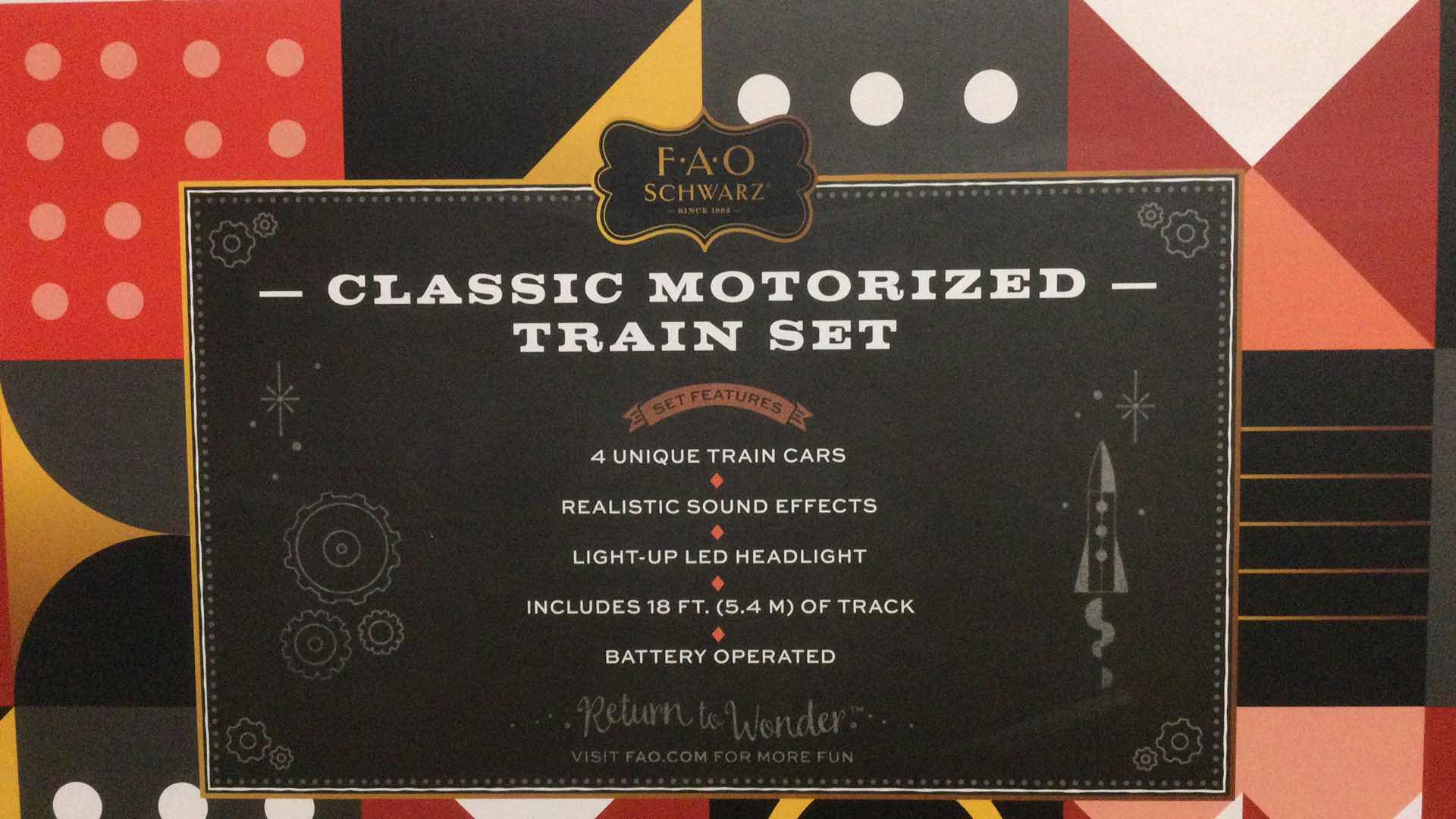 Photo 1 of NEW F.A.O. SCHWARZ TRAIN SET 30- PIECE MOTORIZED SET