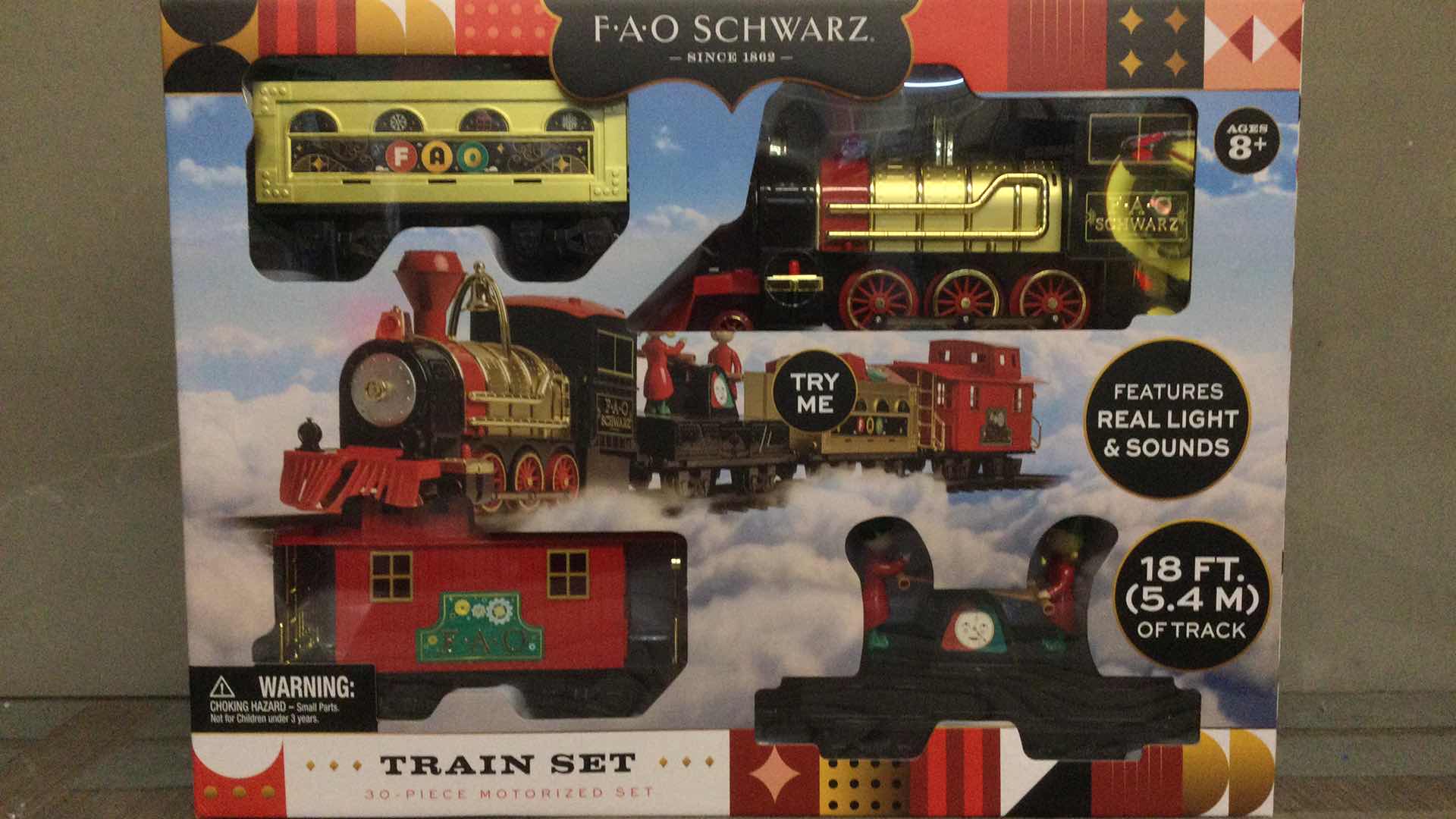 Photo 1 of NEW F.A.O. SCHWARZ TRAIN SET 30- PIECE MOTORIZED SET