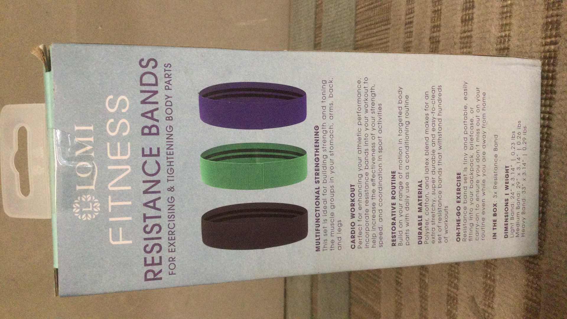 Photo 1 of NEW LOMI FITNESS RESISTANCE BANDS ( FOR EXERCISING & TIGHTENING BODY PARTS)