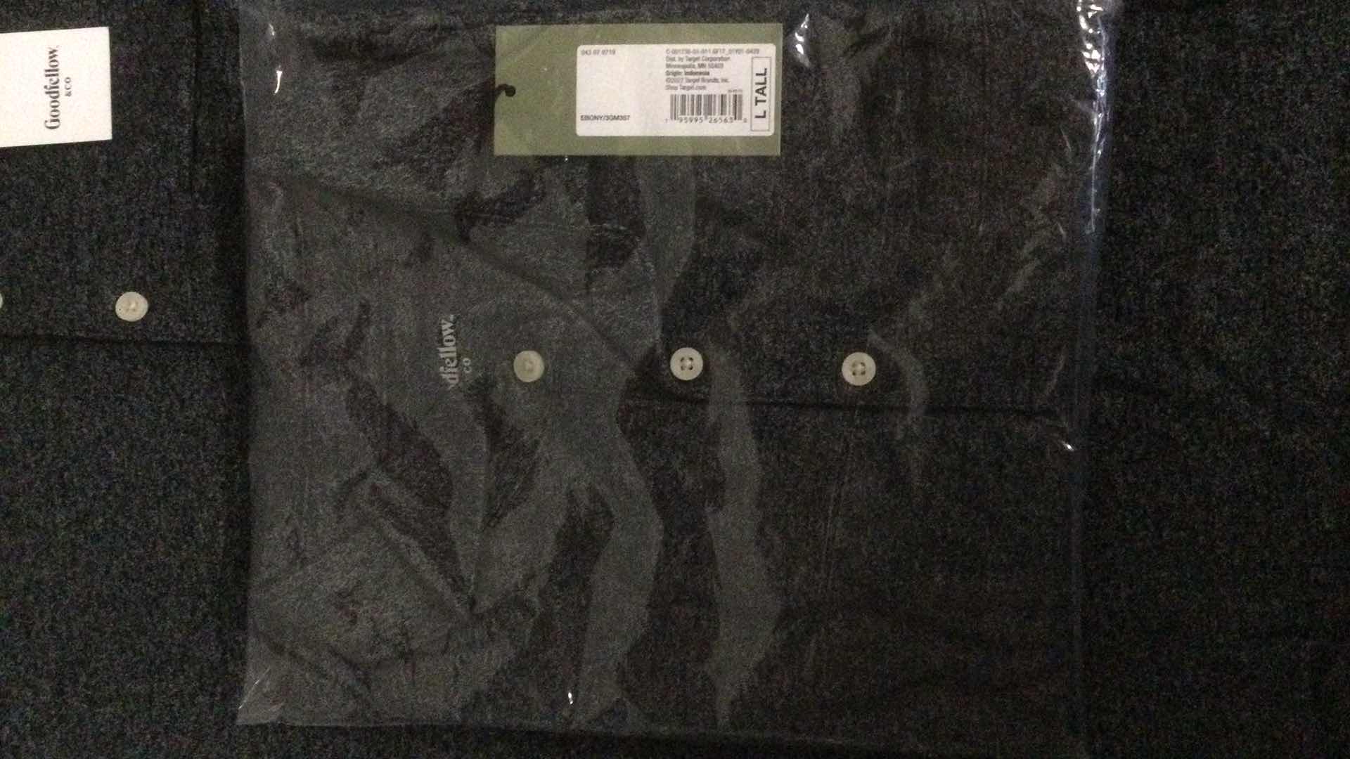 Photo 1 of NEW GOODFELLOW & CO. MENS EBONY SHIRT SIZE L-TALL