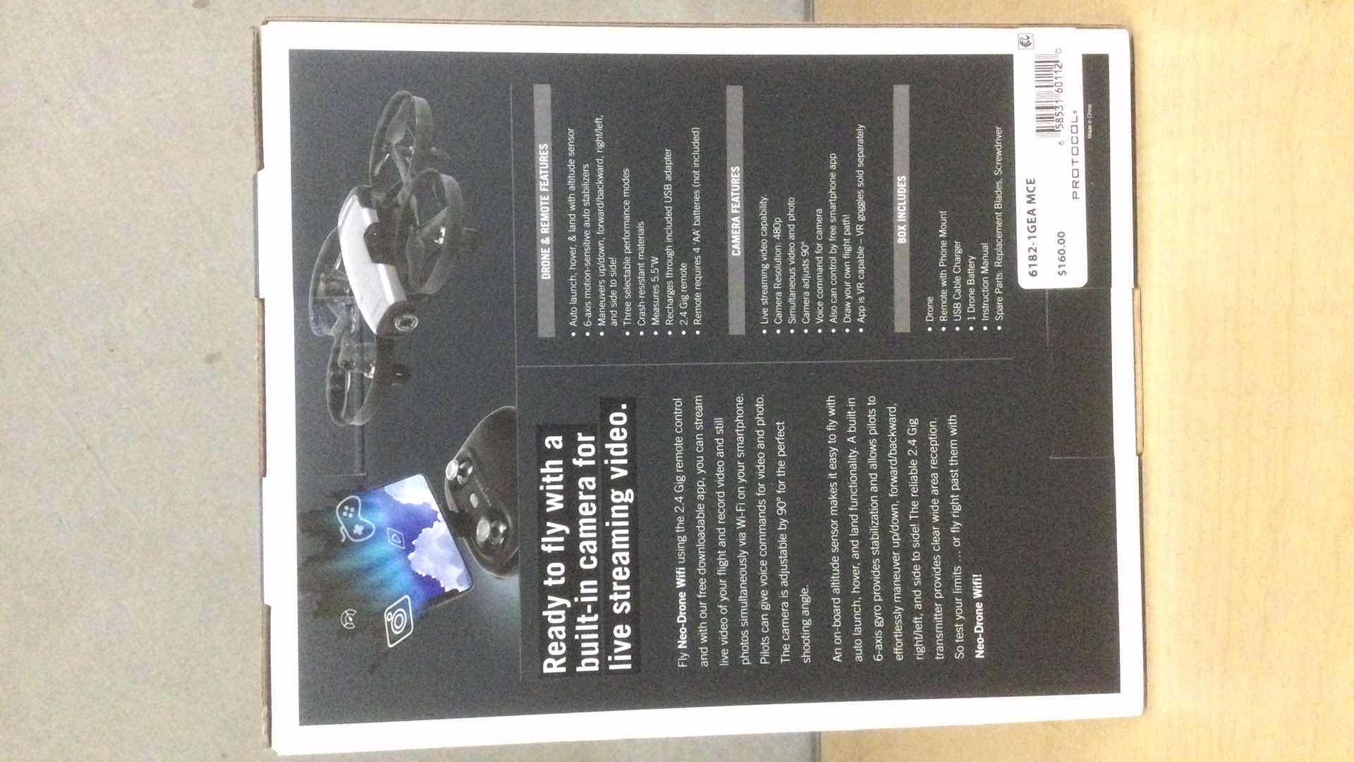 Photo 1 of NEW PROTOCOL NEO-DRONE WIFI DRONE W/LIVE STREAMING CAMERA