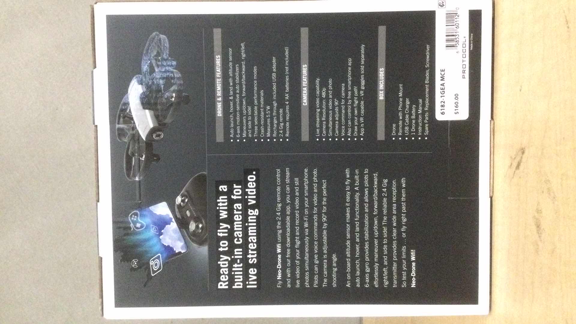 Photo 1 of NEW PROTOCOL NEO-DRONE WIFI, DRONE W/ LIVE STREAMING CAMERA