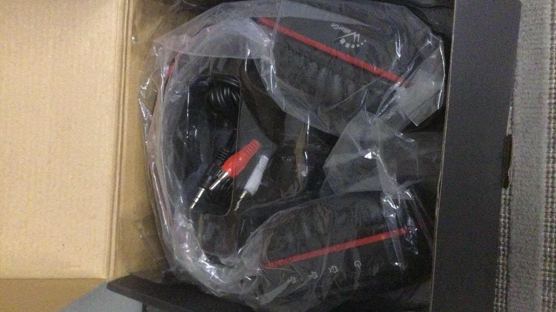 Photo 1 of WALLAR GE  5.8 GHZ WIRELESS TV HEADPHONES BLACK & RED