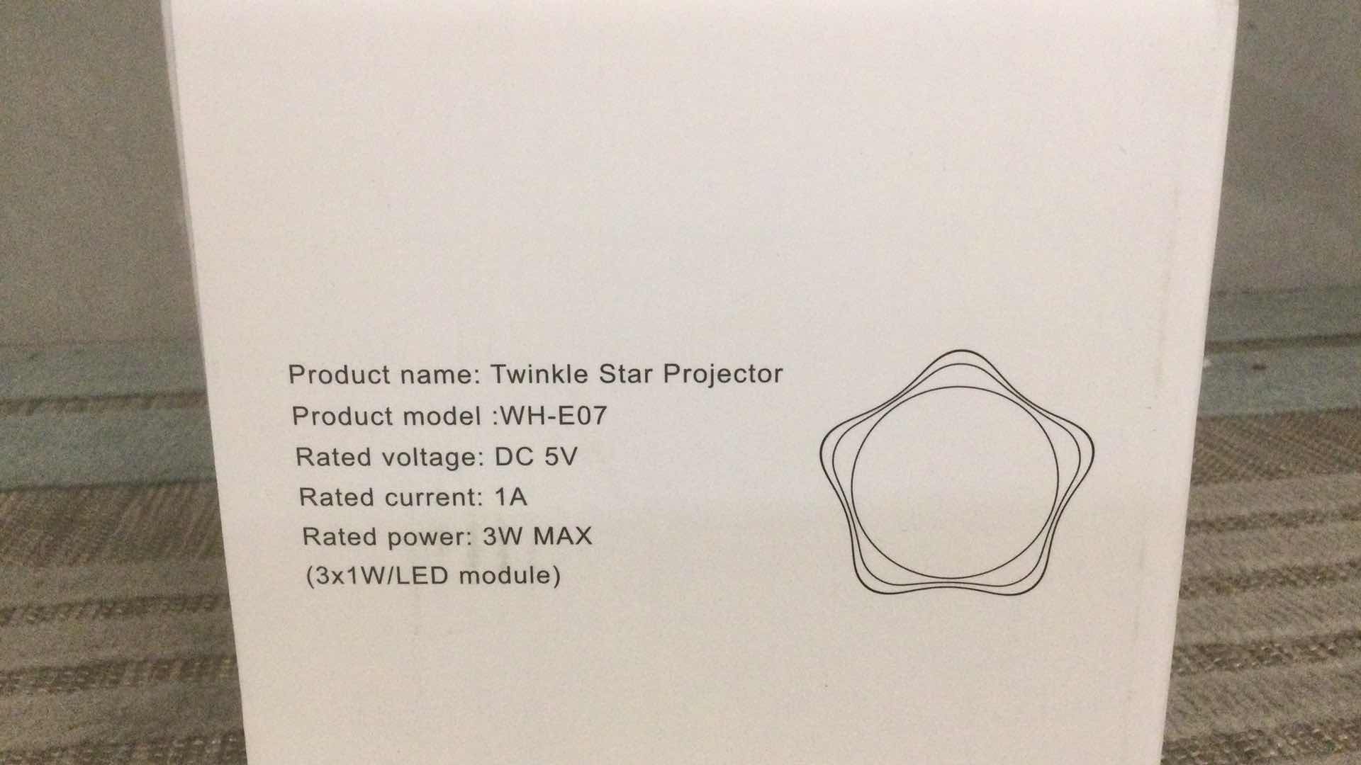 Photo 1 of TWINKLE STAR PROJECTOR MODEL:WH-E07