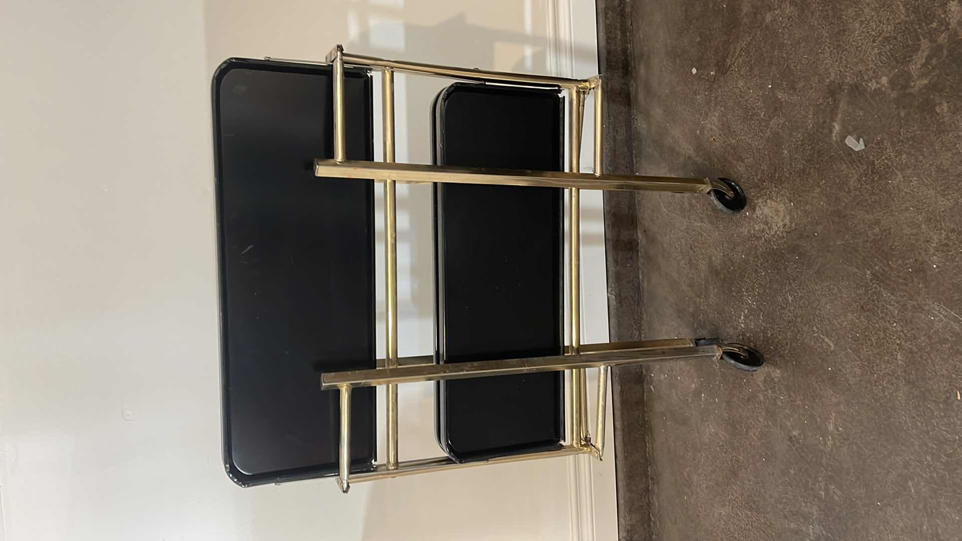 Photo 1 of MCM BLACK & GOLD FOLDING ROLLING CART 37”H