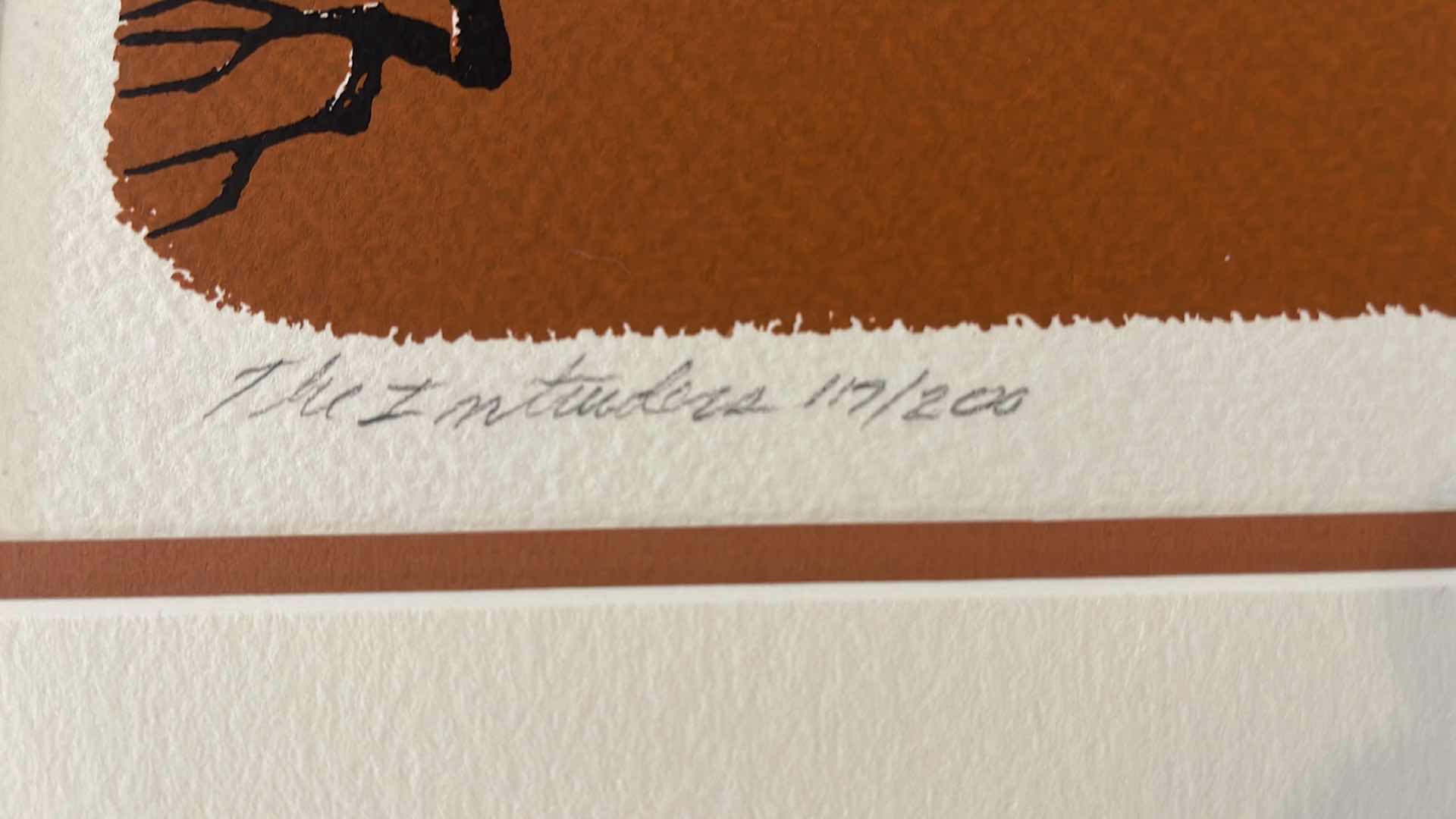 Photo 3 of SIGNED NATIVE AMERICAN PAINTING 20x16