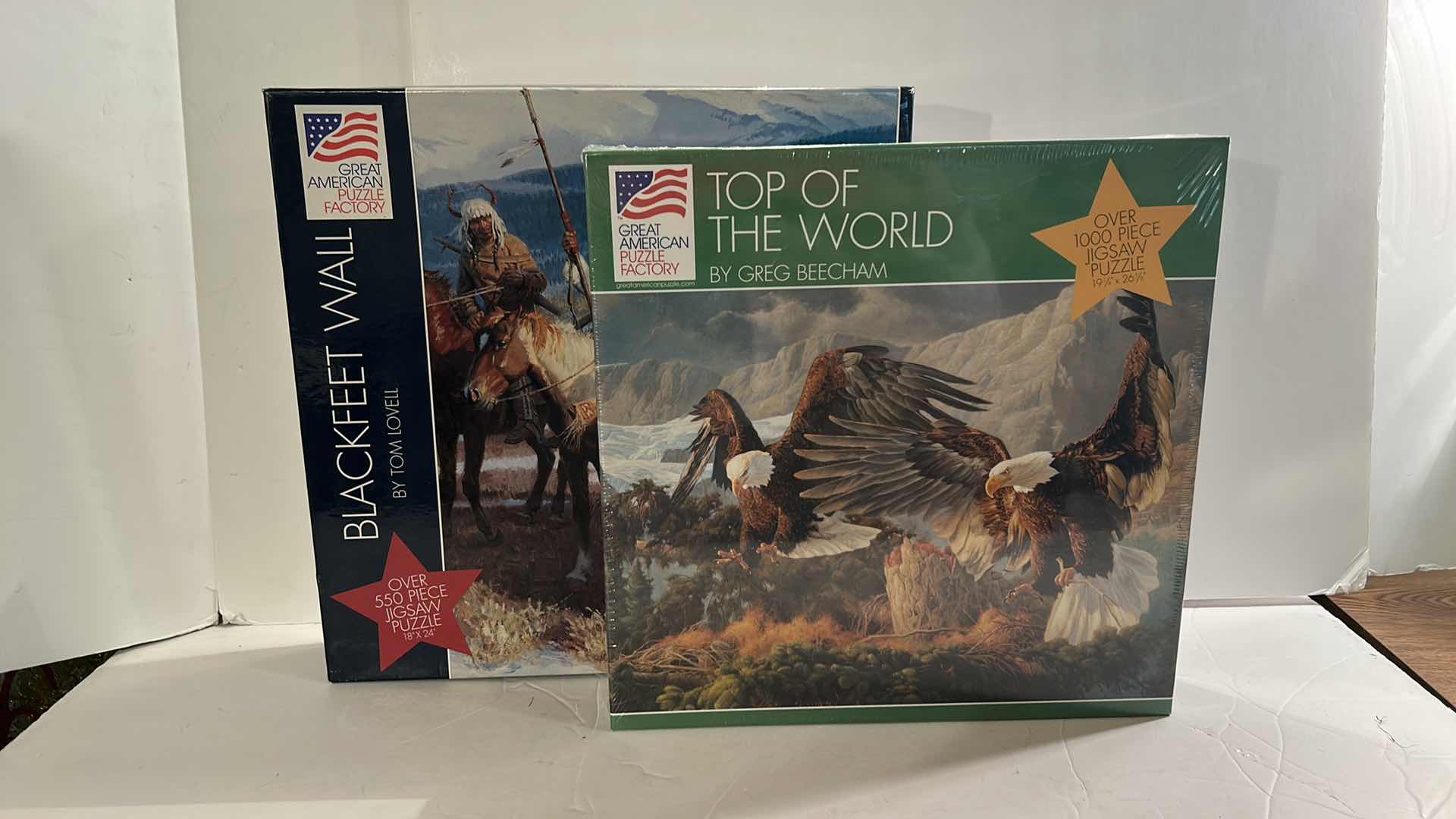 Photo 1 of TWO PUZZLES, EAGLES, BLACKFEET INDIANS