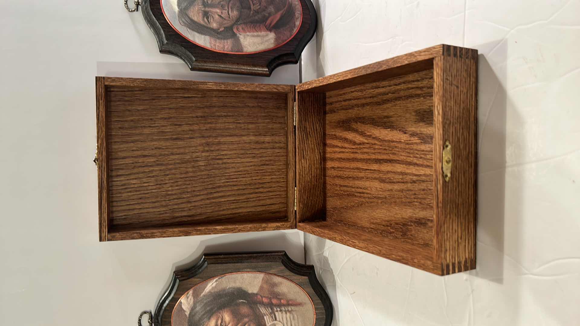 Photo 1 of 3 PIECE INDIAN DECOR, H 9.5”, BOX 7” x H9”