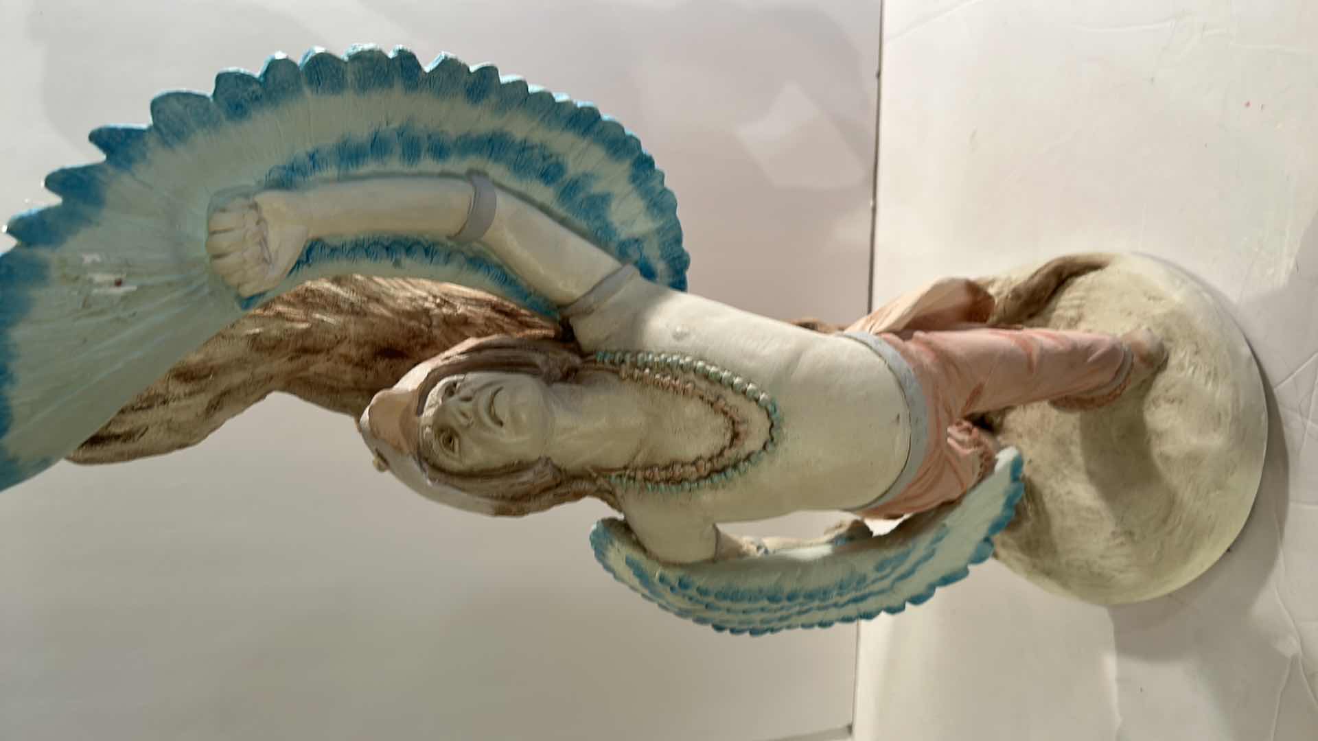 Photo 1 of SOUTHWESTERN INDIAN CLAY FIGURE 11” x H19”