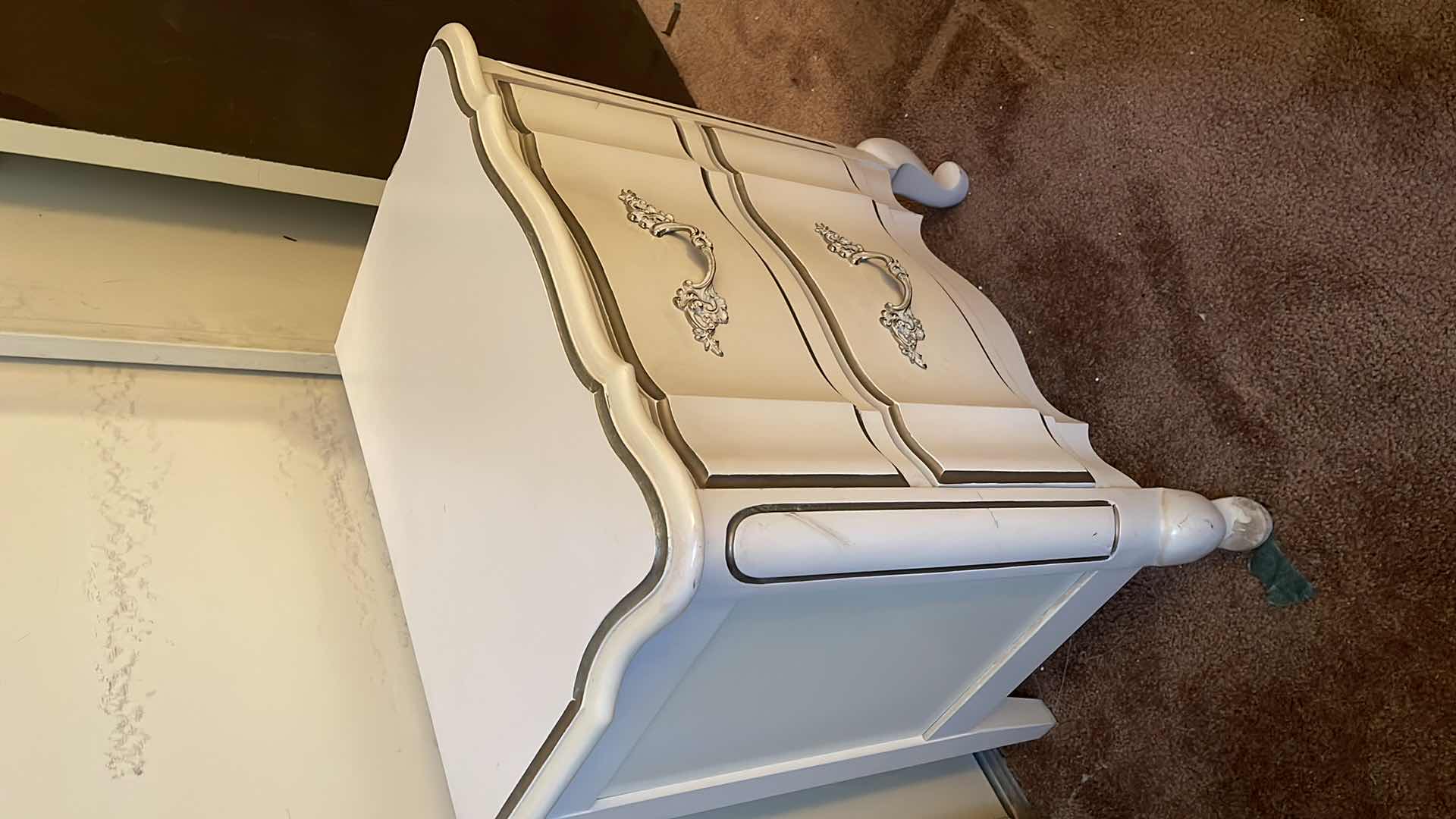 Photo 1 of FRENCH PROVINCIAL 2 DRAWER NIGHT STAND 22.5x14”x23.5