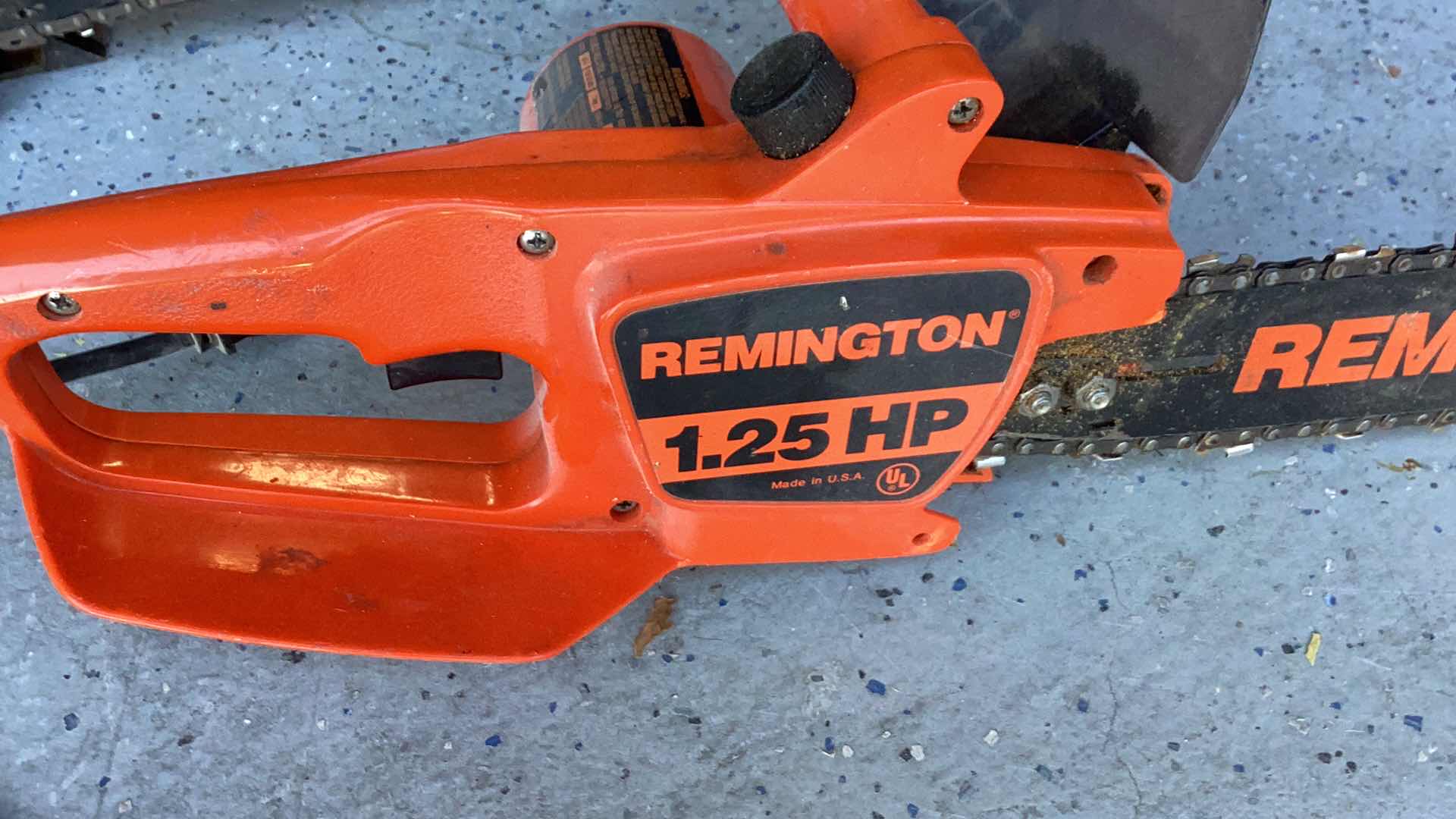 Photo 1 of 2 REMINGTON ELECTRIC CHAIN SAWS 3.25 AND 1.25 HP TESTED WORKING