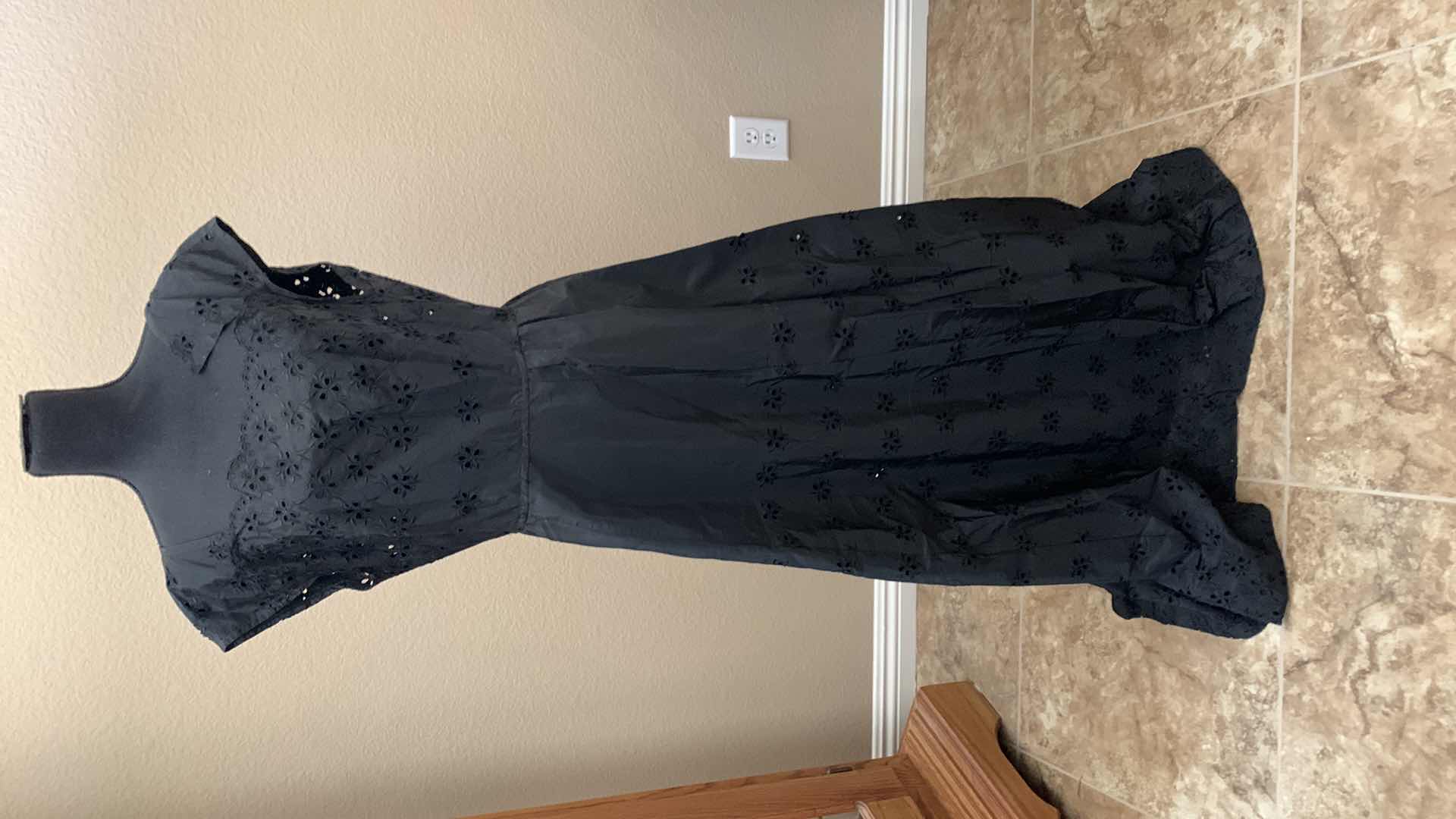 Photo 1 of BLACK FLOOR LENGTH DRESS SIZE MEDIUM