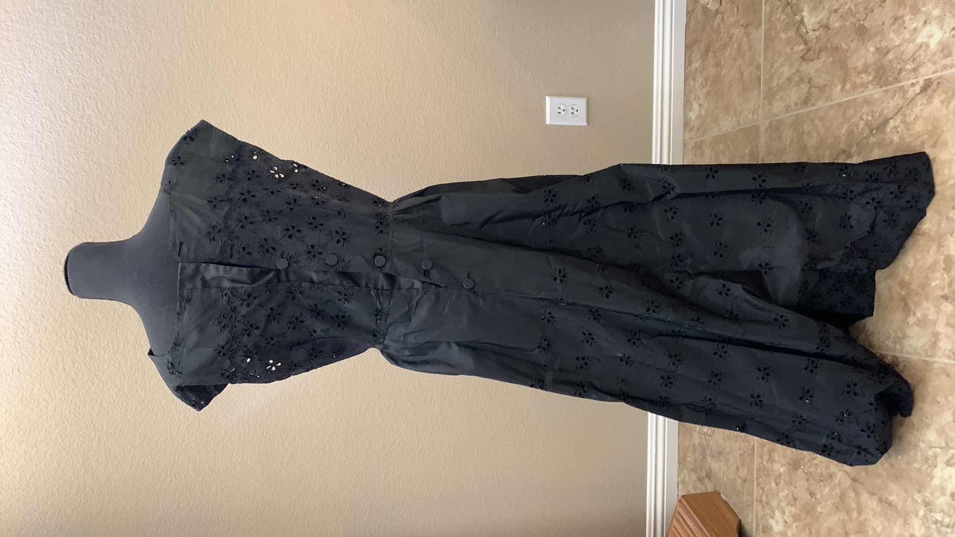 Photo 1 of BLACK FLOOR LENGTH DRESS SIZE MEDIUM