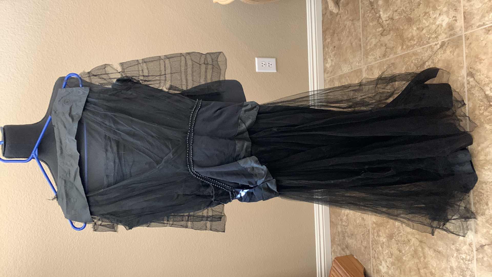 Photo 1 of 1920’S VINTAGE APPROX 100 YEAR OLD DRESS WITH SNAPS AND AGED LACE