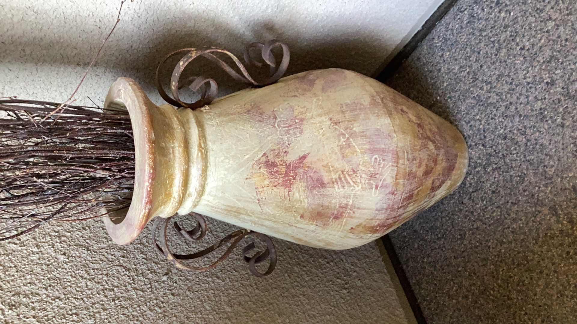 Photo 1 of PAIR OF LARGE CLAY POTS WITH HANDLES 12" X H24"