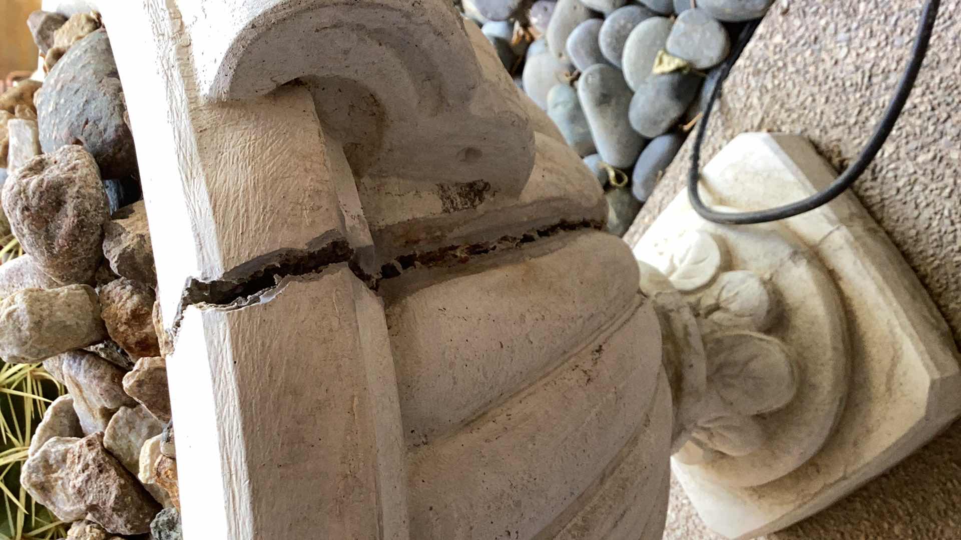 Photo 4 of CONCRETE PLANTER WITH LIVE CACTUS 18" X H18"