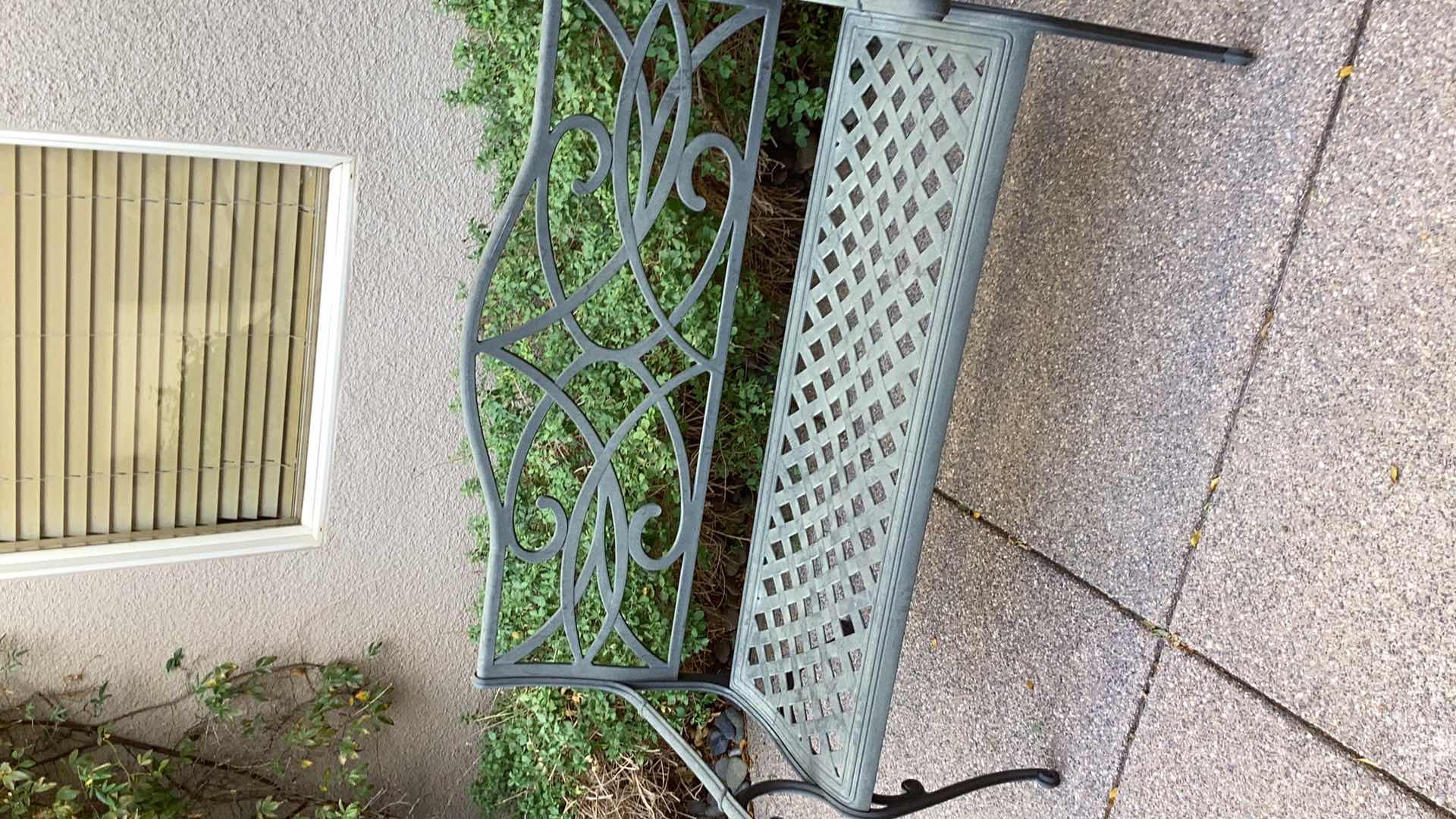 Photo 1 of METAL OUTDOOR BENCH - PATIO FURNITURE