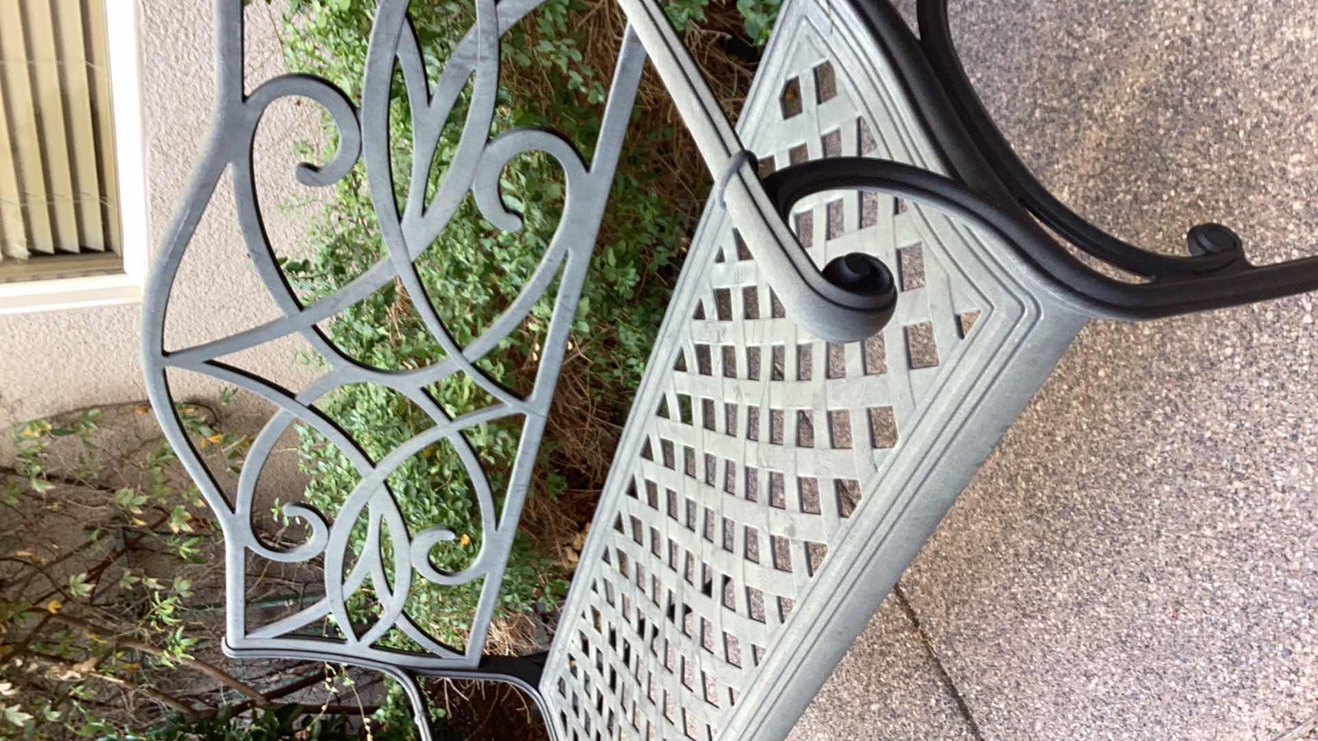 Photo 1 of METAL OUTDOOR BENCH - PATIO FURNITURE