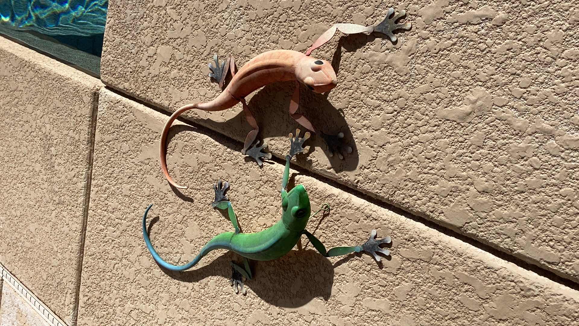 Photo 1 of PAIR OF METAL GARDEN LIZARDS 24" LONG