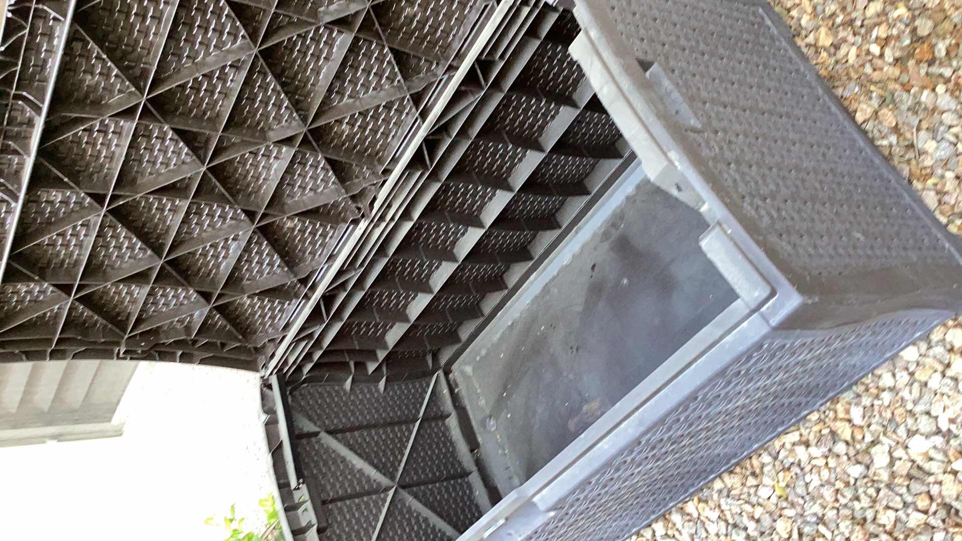 Photo 1 of SUNCAST LARGE PLASTIC OUTDOOR STORAGE CONTAINER 51 X 28 X H 24