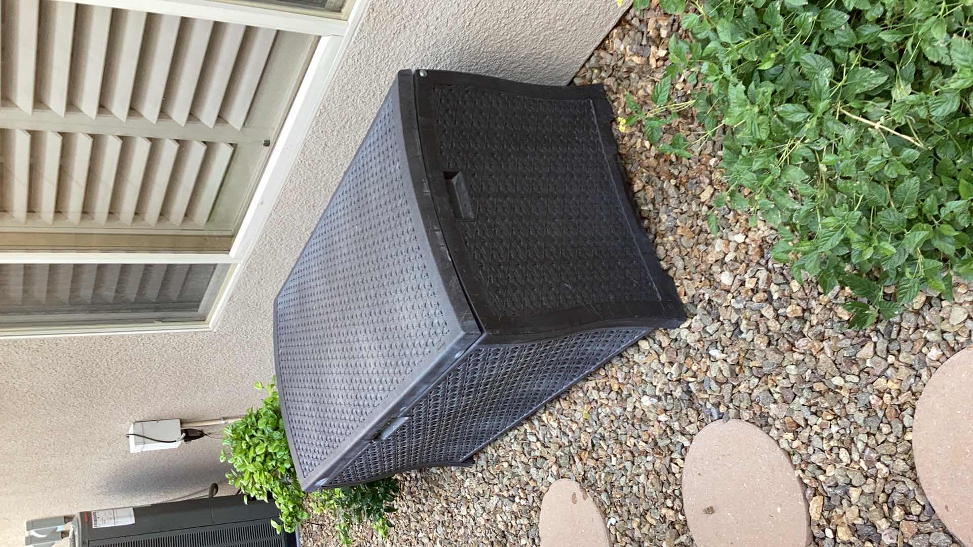 Photo 1 of SUNCAST LARGE PLASTIC OUTDOOR STORAGE CONTAINER 51 X 28 X H 24