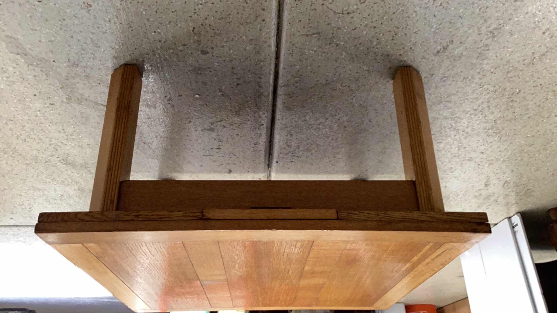 Photo 1 of VINTAGE OAK EXPANDABLE TABLE 33" X 33" H17" EXPANDED SIZE IS 33" X 57" H17"