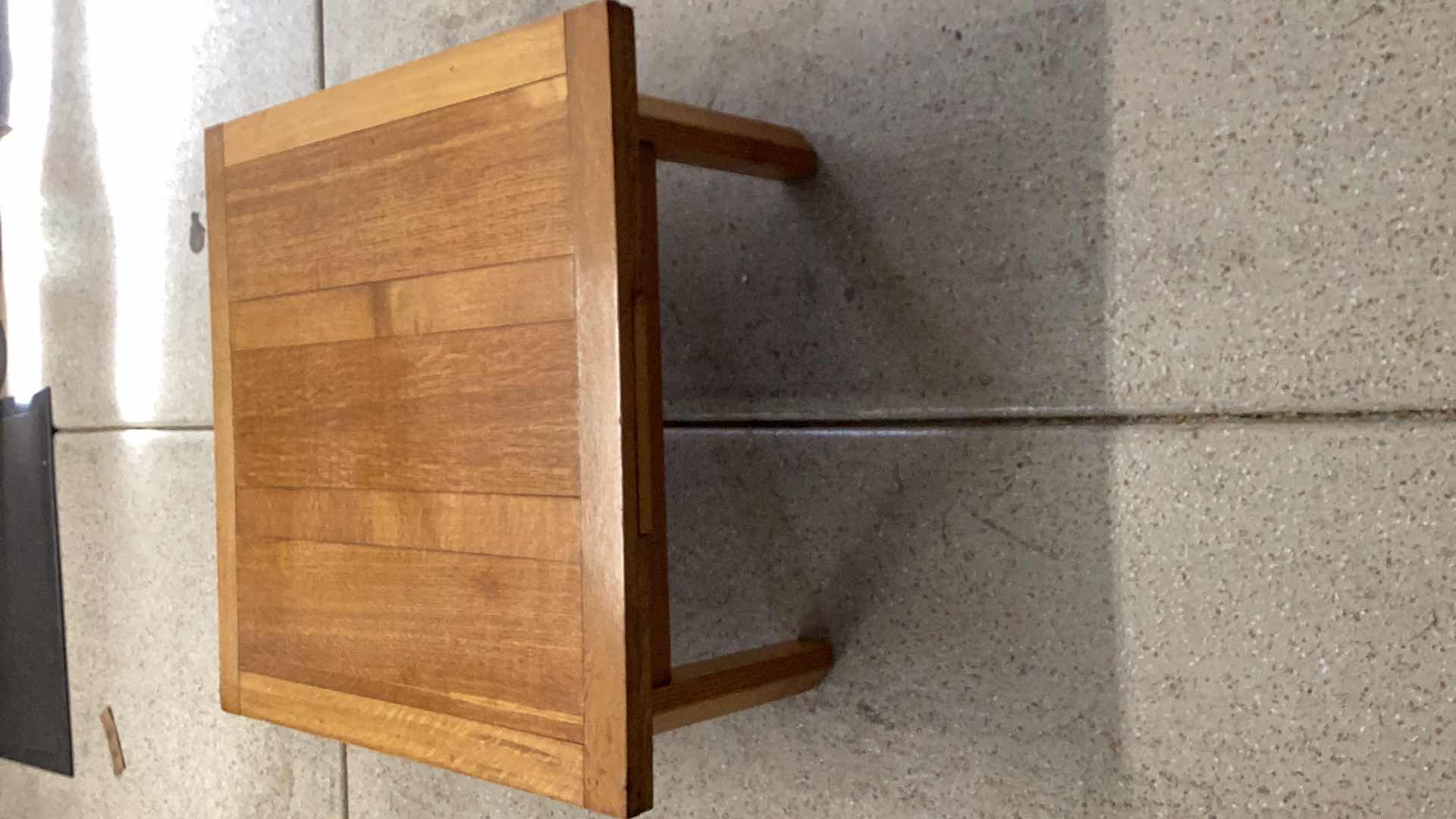 Photo 1 of VINTAGE OAK EXPANDABLE TABLE 33" X 33" H17" EXPANDED SIZE IS 33" X 57" H17"