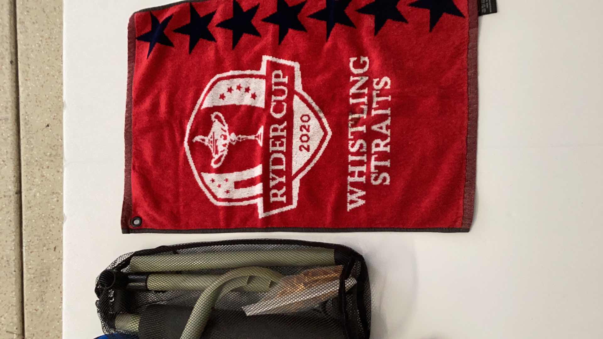 Photo 1 of PING AND CALLAWAY GOLF HEAD COVERS, RYDER CUP 2020 TOWEL, JACK NICKLAUS INSIDE APPROACH GOLF TRAINER