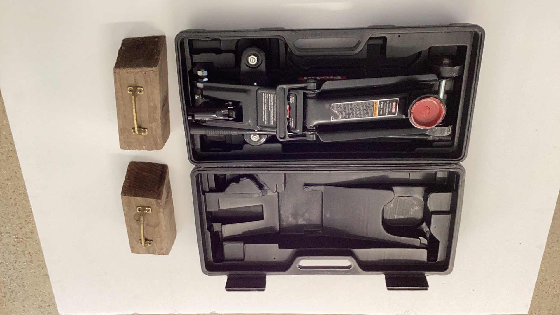 Photo 1 of PROLIFT 2 1/4 4500 LBS FLOOR JACK WITH CASE AND 2 WHEEL CHOCKS