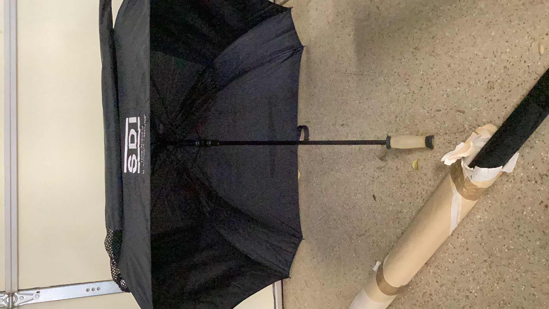 Photo 1 of 2-DICKS SPORTING GOODS CAMPING CHAIRS AND 2 LARGE SQUARE UMBRELLAS