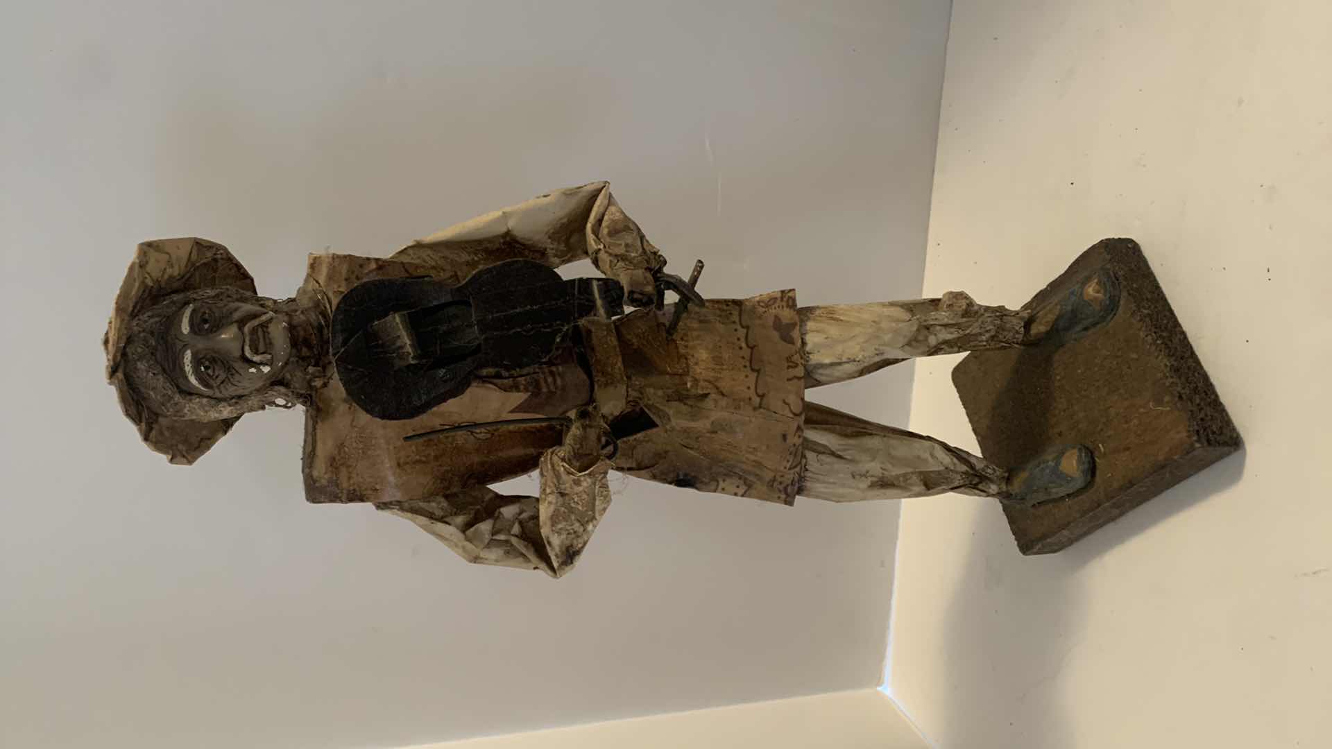 Photo 1 of 3 - PAPER MACHE MEXICAN FOLK ART FIGURINES 