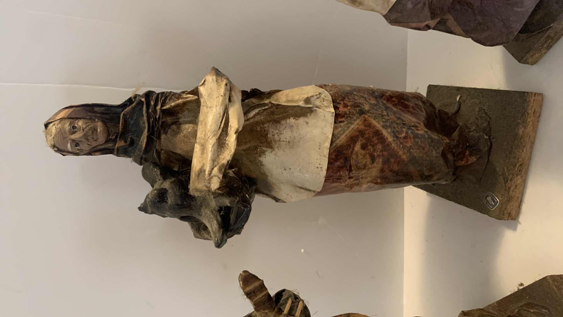 Photo 1 of 3 - PAPER MACHE MEXICAN FOLK ART FIGURINES