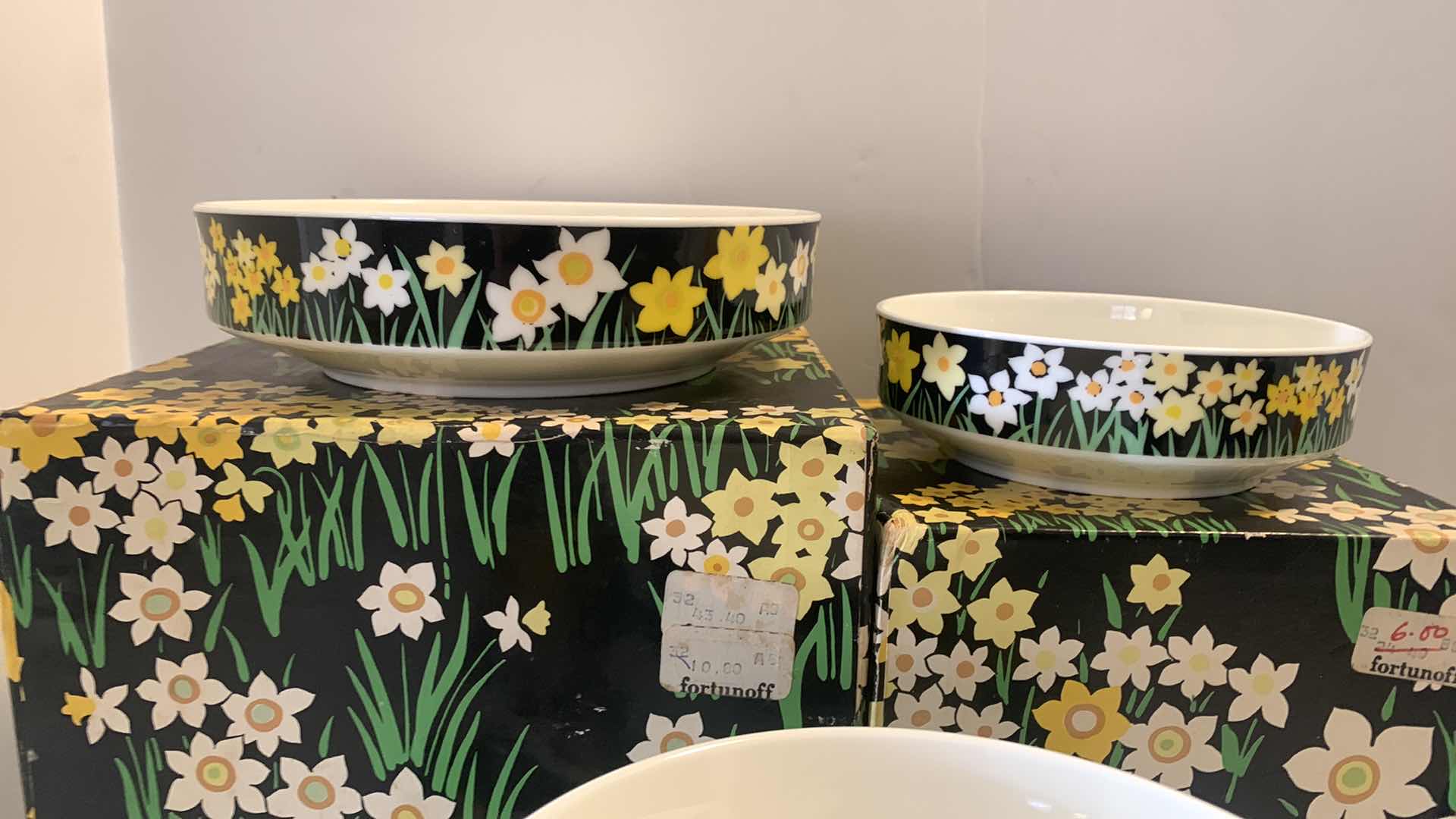 Photo 1 of MIKASA BONE CHINA, SAUCE AND GRAVY SERVER, 4 FRUIT AND SHERBET BOWLS, 4 SOUP/SALAD BOWLS