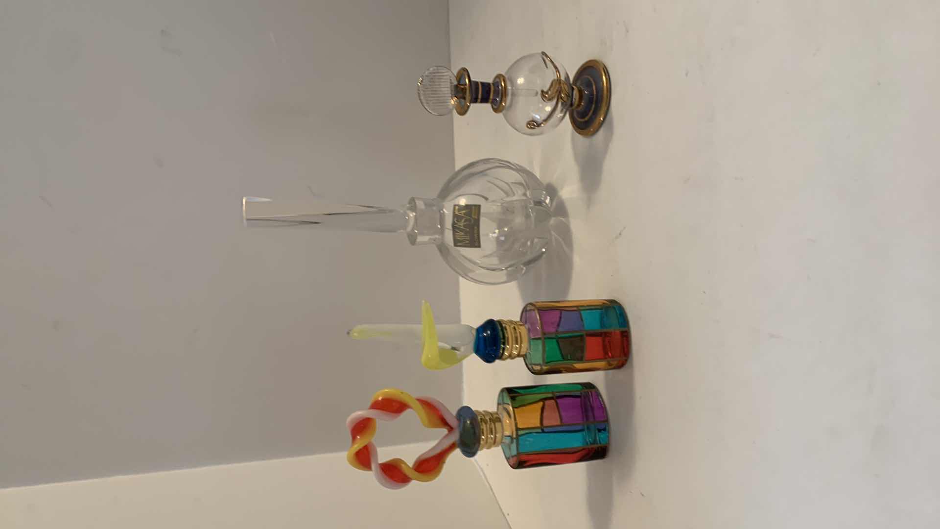 Photo 1 of 4 GLASS AND CRYSTAL PERFUME BOTTLES