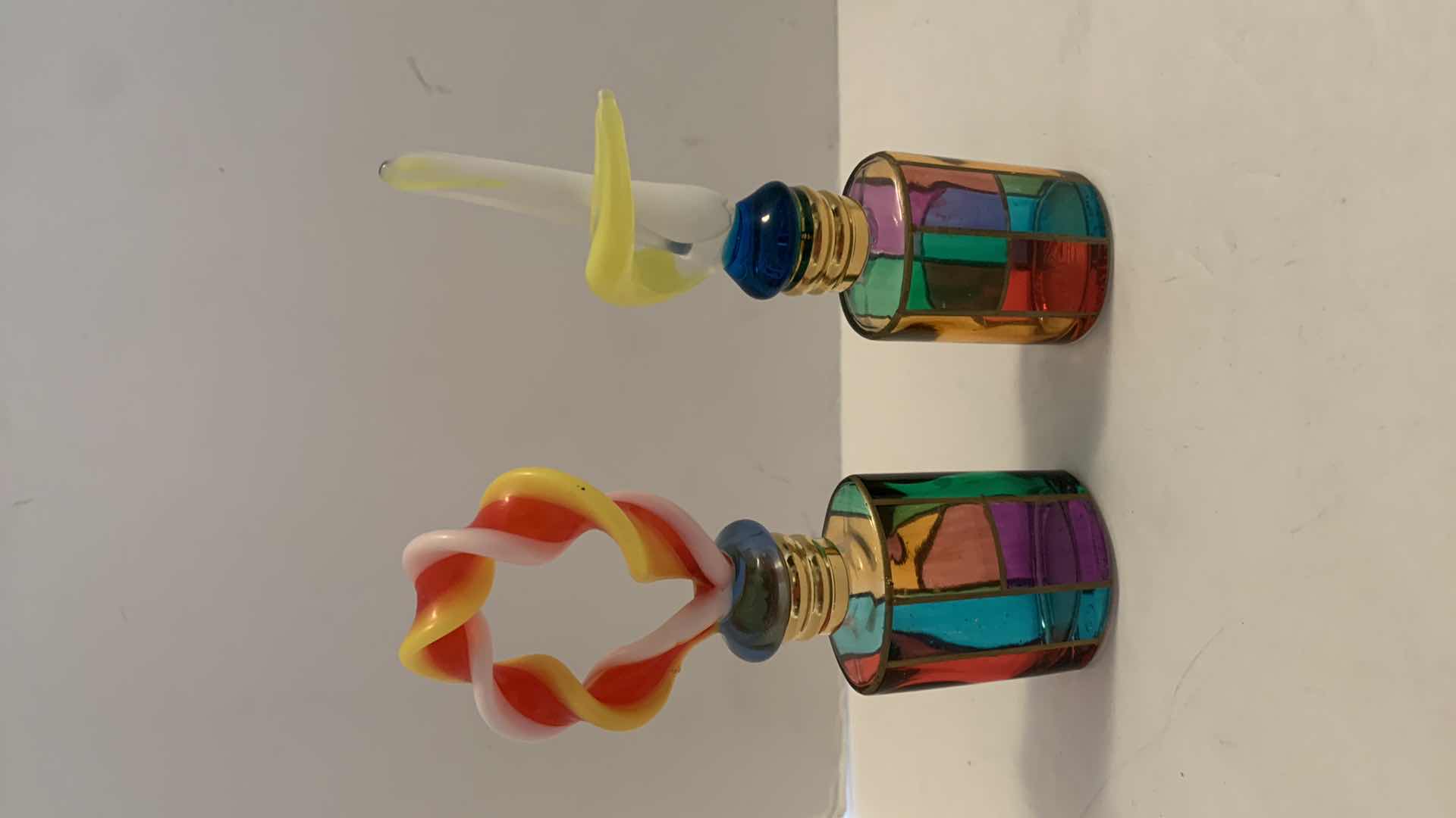 Photo 1 of 4 GLASS AND CRYSTAL PERFUME BOTTLES